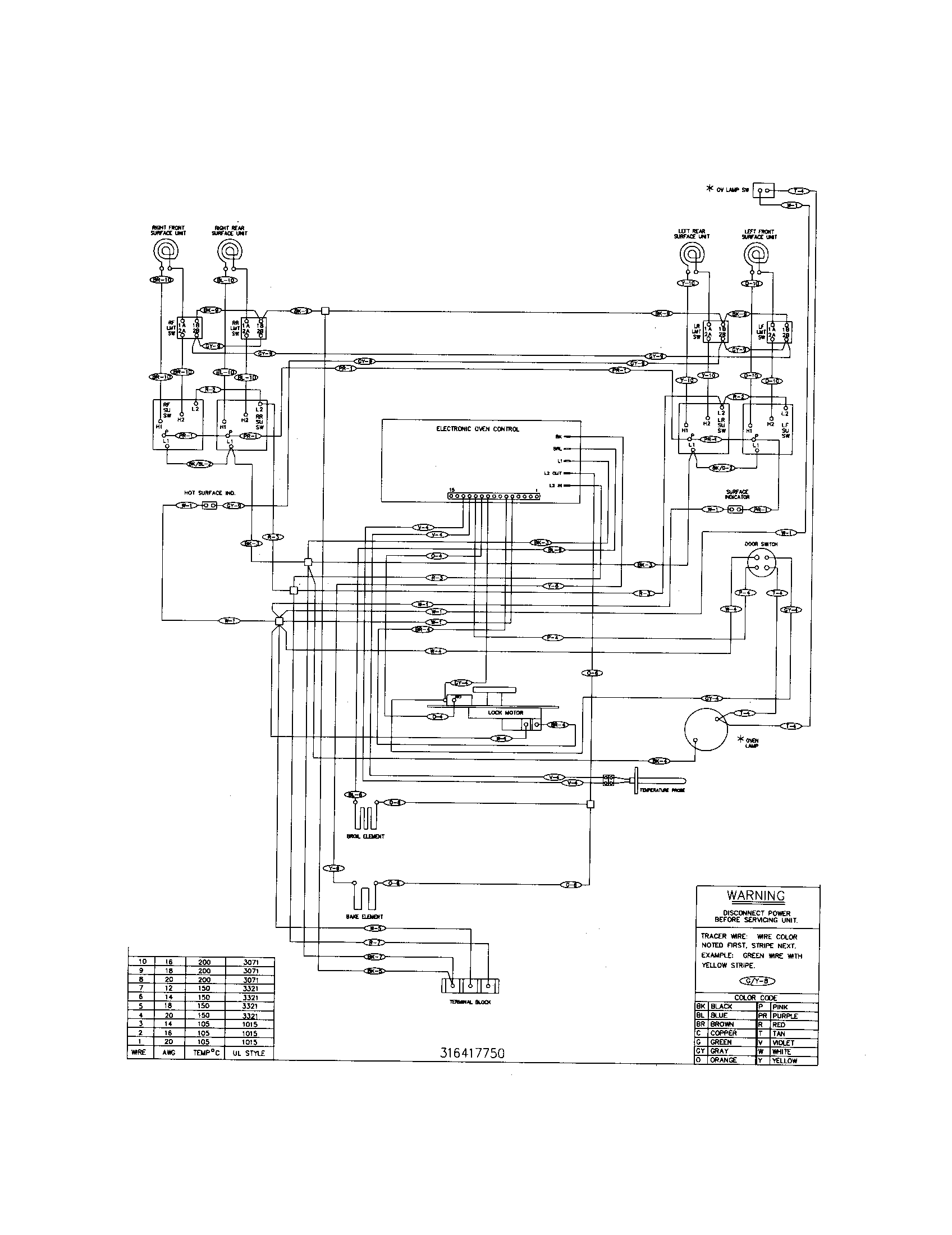 White-Westinghouse WEF361ESB wiring diagram diagram