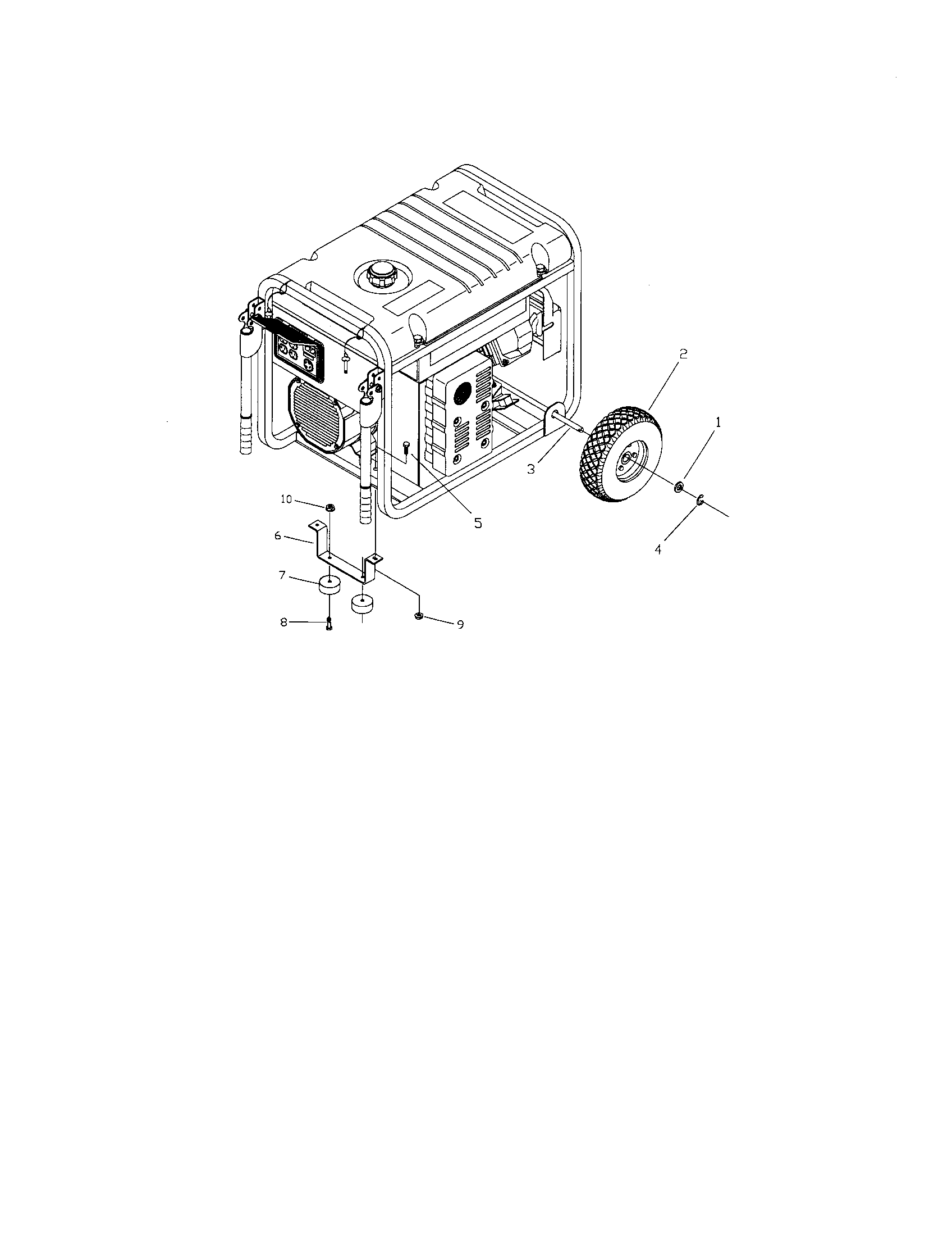 Craftsman 580326301 wheel kit diagram