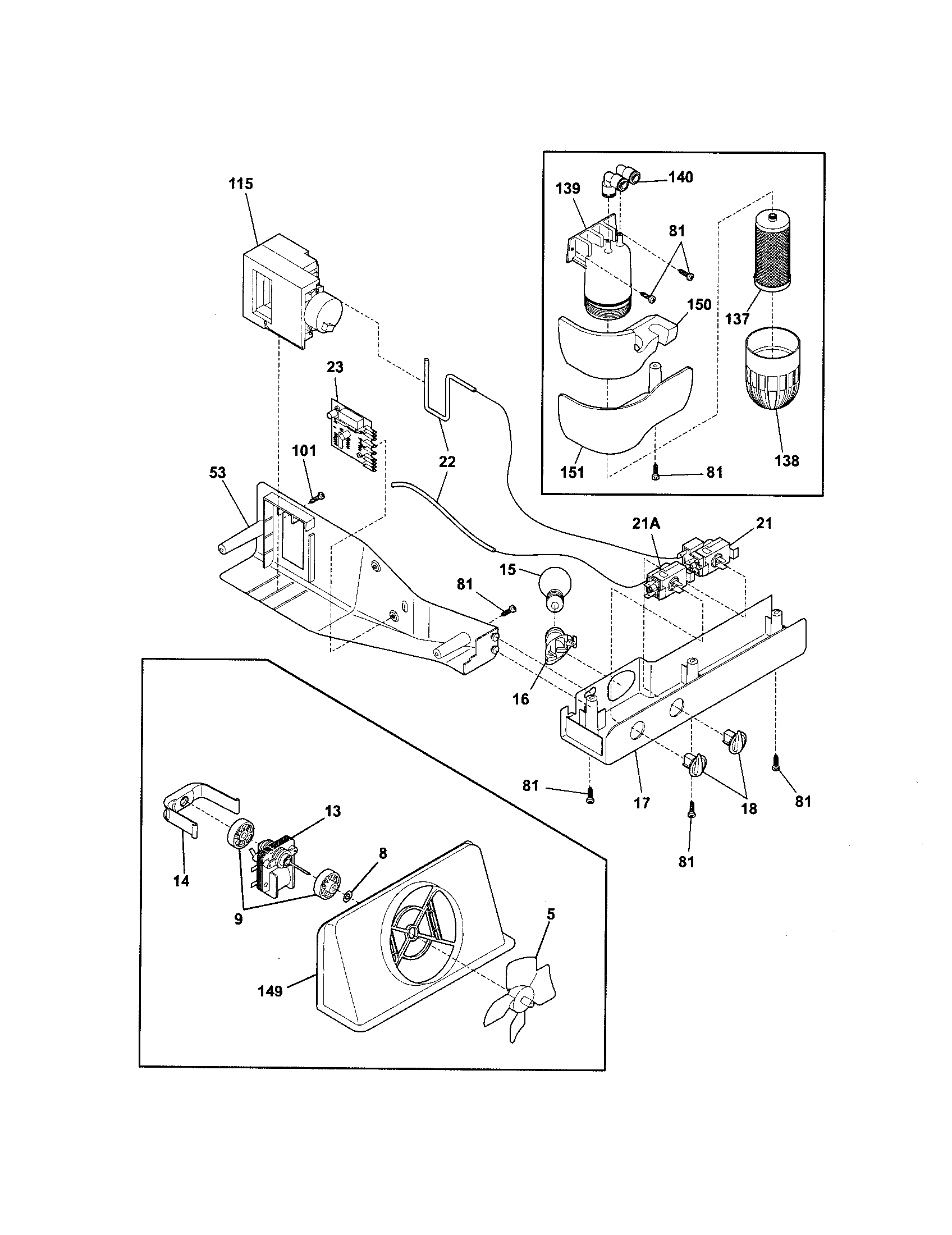 Frigidaire FRS26HR4DB4 controls diagram