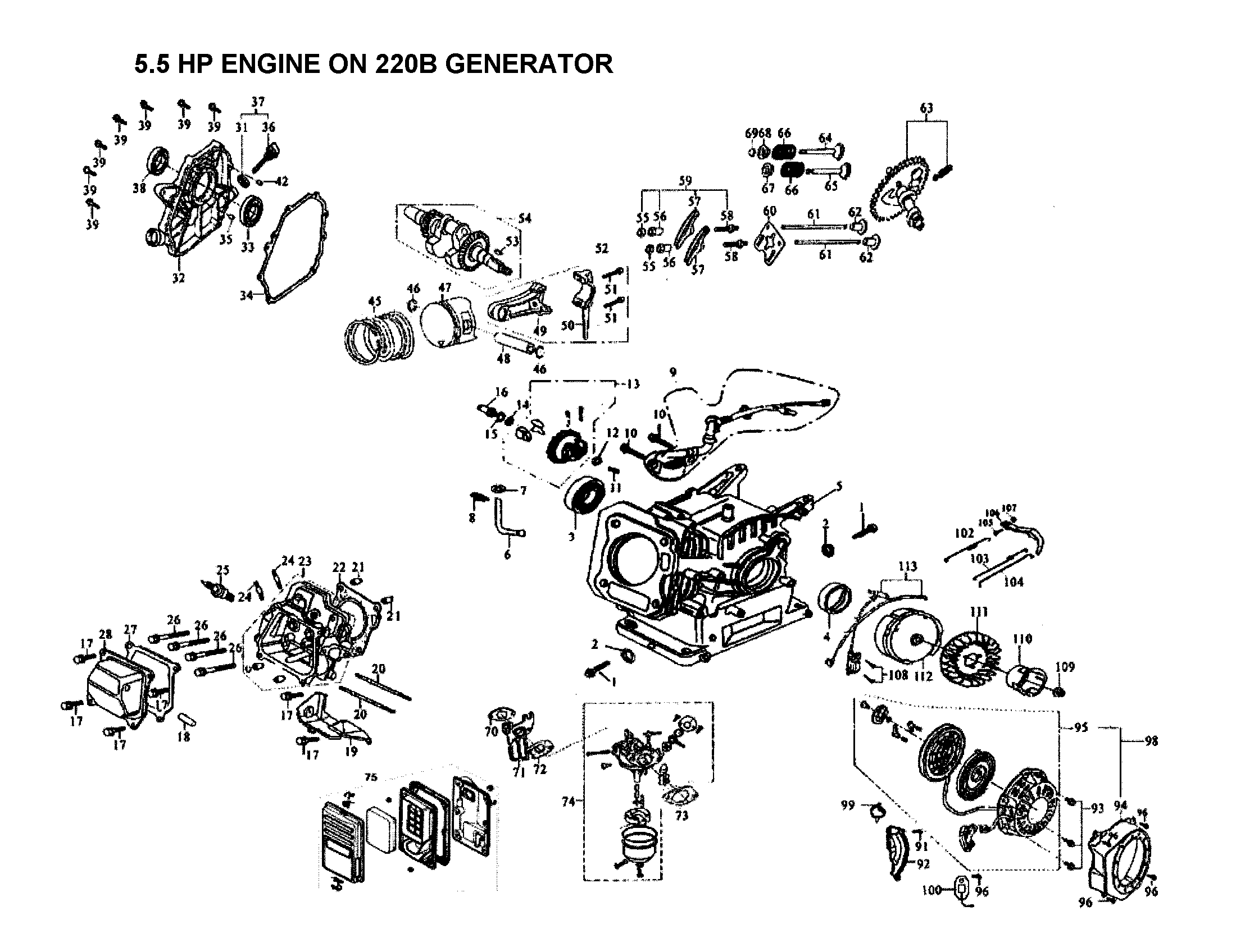 Okuma 2200-B SERIES engine diagram