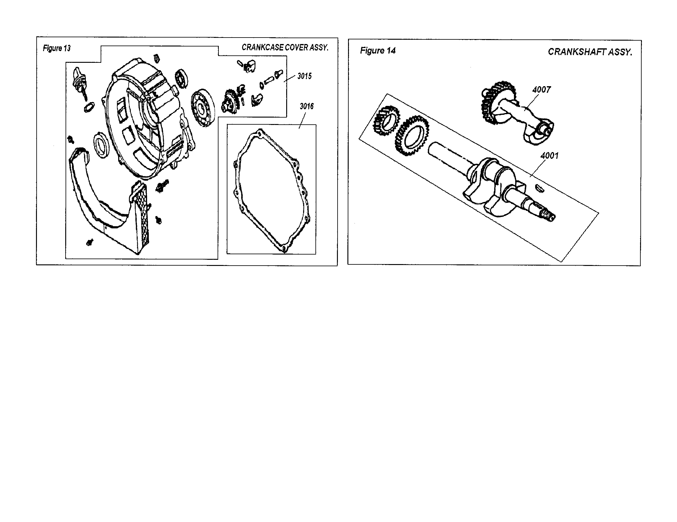Okuma PP5500-A SERIES crankcase cover/crankshaft diagram