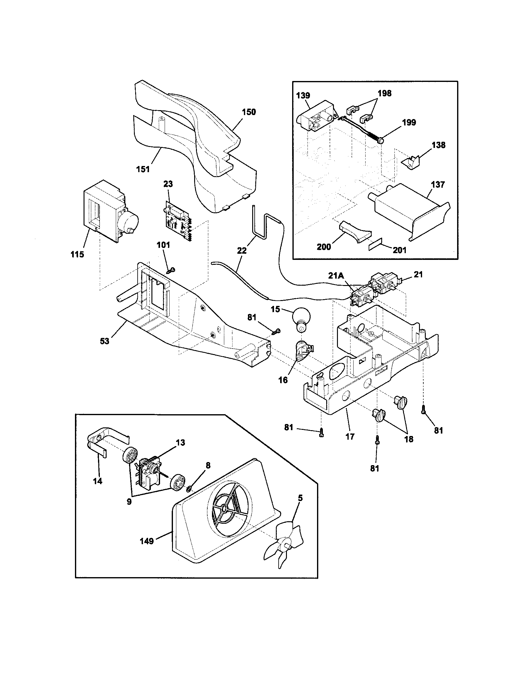 Frigidaire FRS23KF6EW3 controls diagram