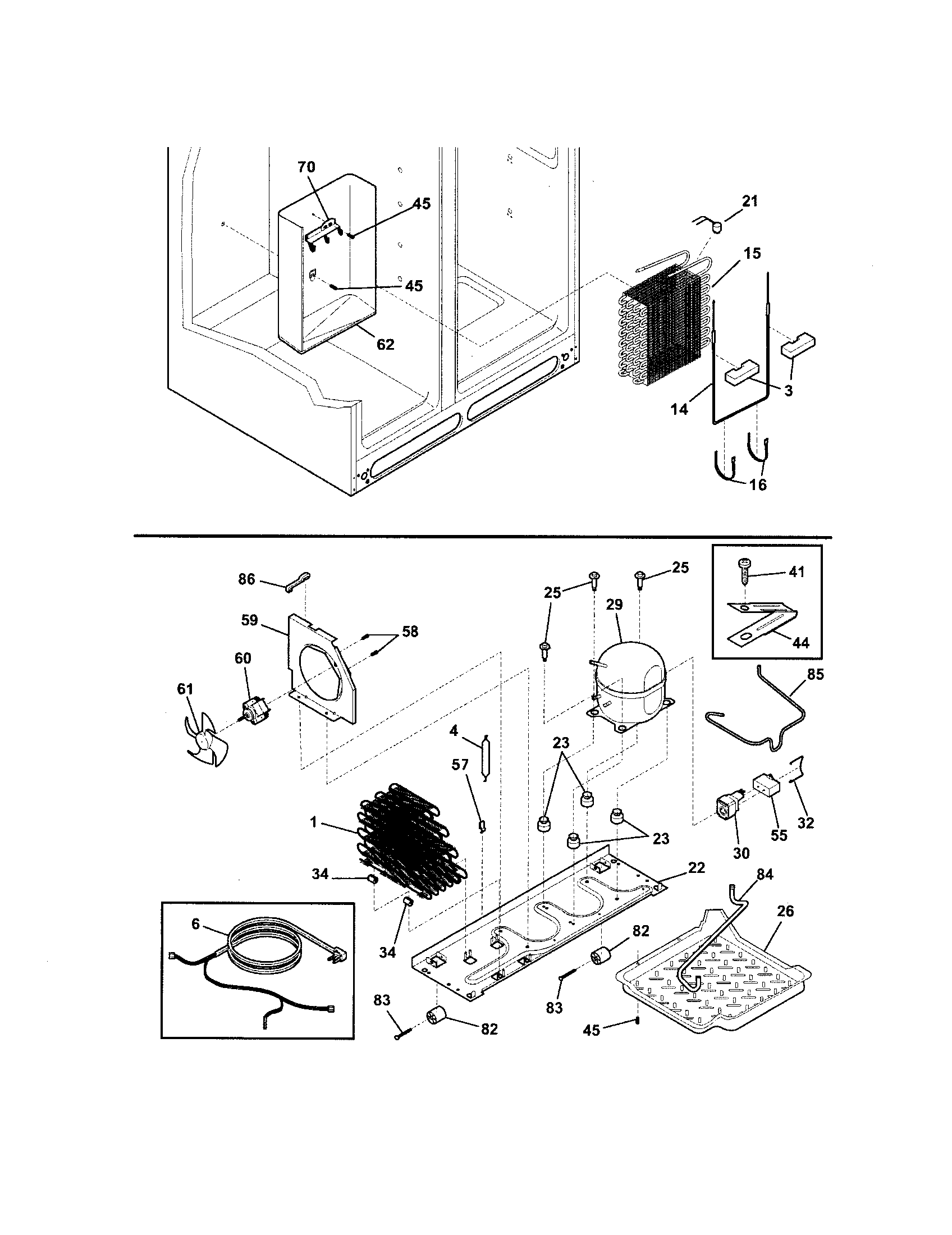 Frigidaire FRS23KF6EW3 system diagram