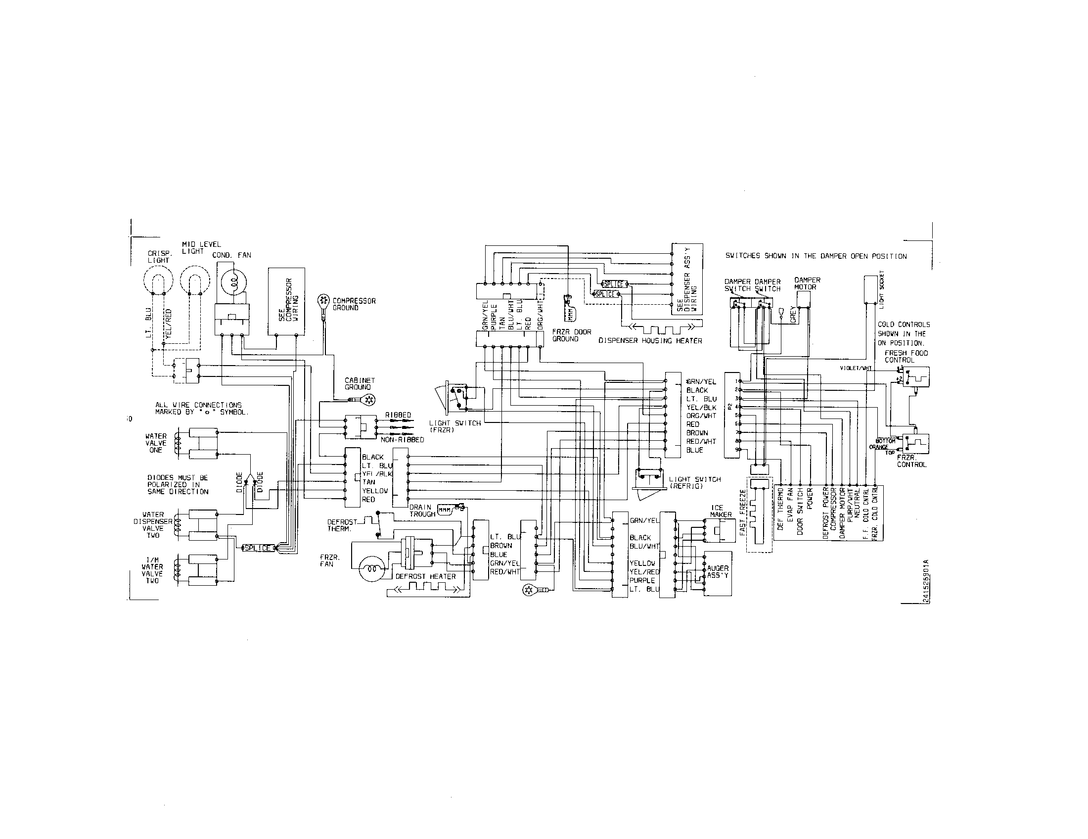 Frigidaire FRS23KF6EW3 wiring diagram diagram