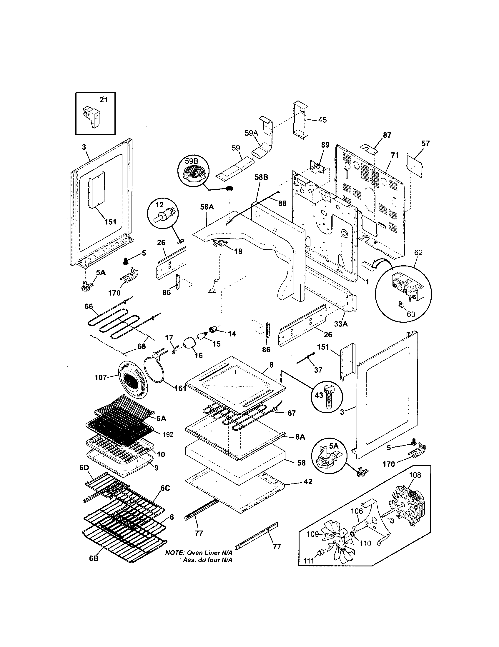 Kenmore Elite 79099124409 body diagram