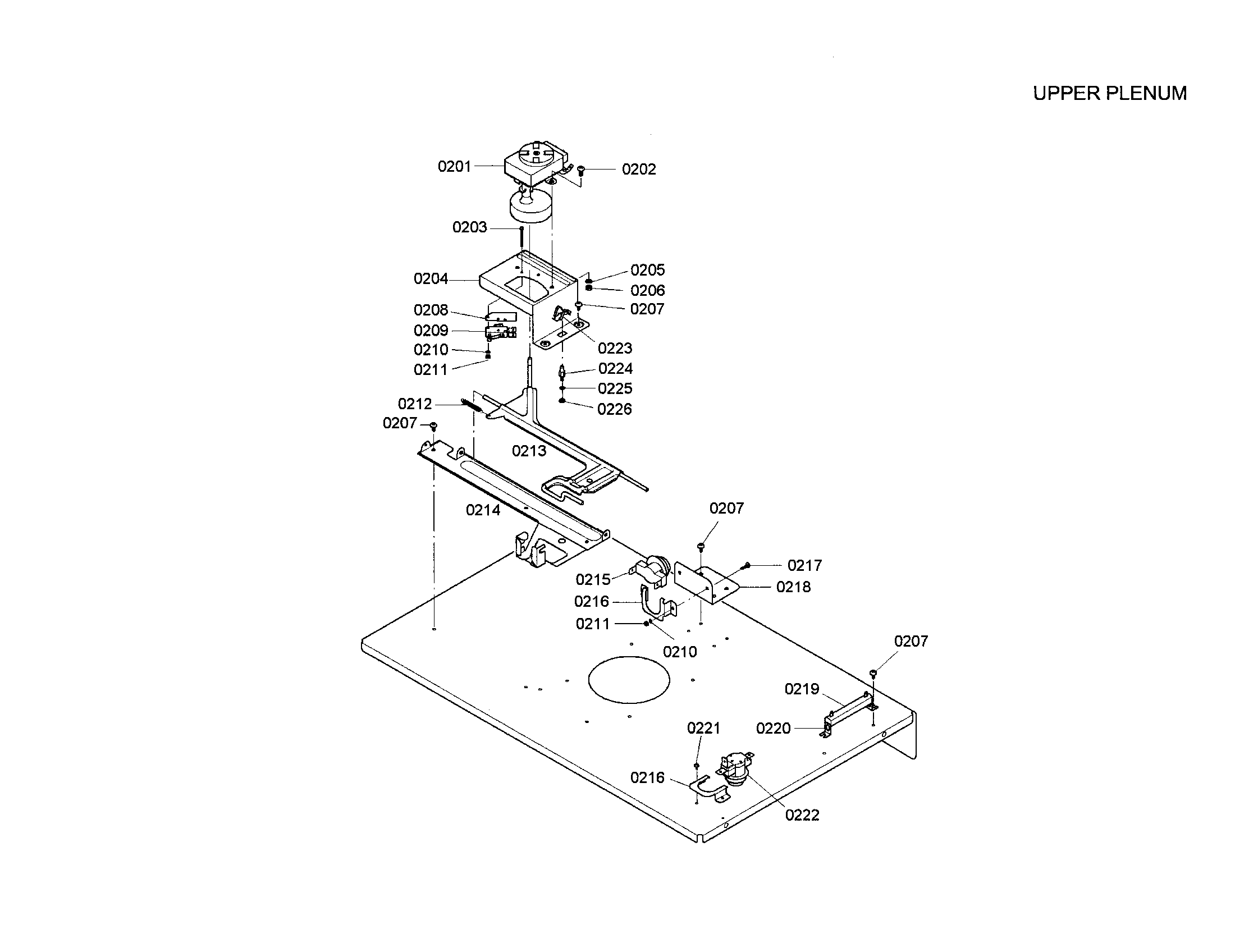Bosch HBL5056AUC/01 upper plenum diagram