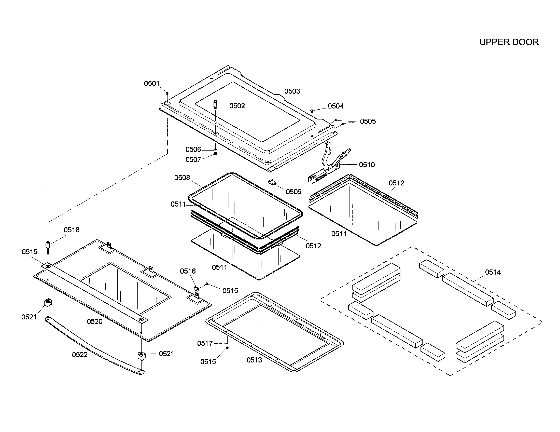 Bosch HBL5056AUC/01 upper door diagram