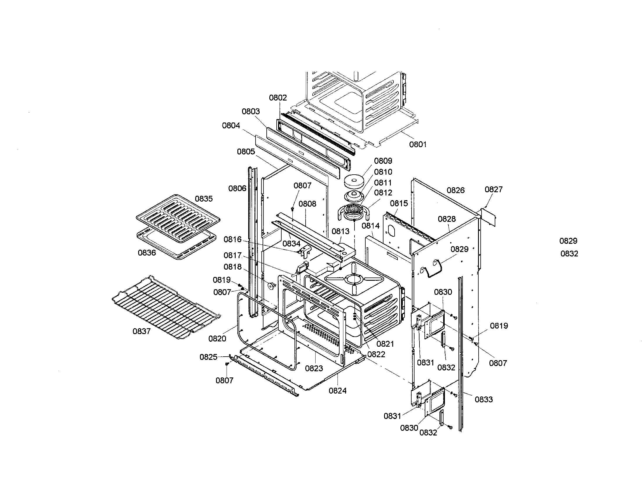 Bosch HBN5056AUC/01 lower body diagram
