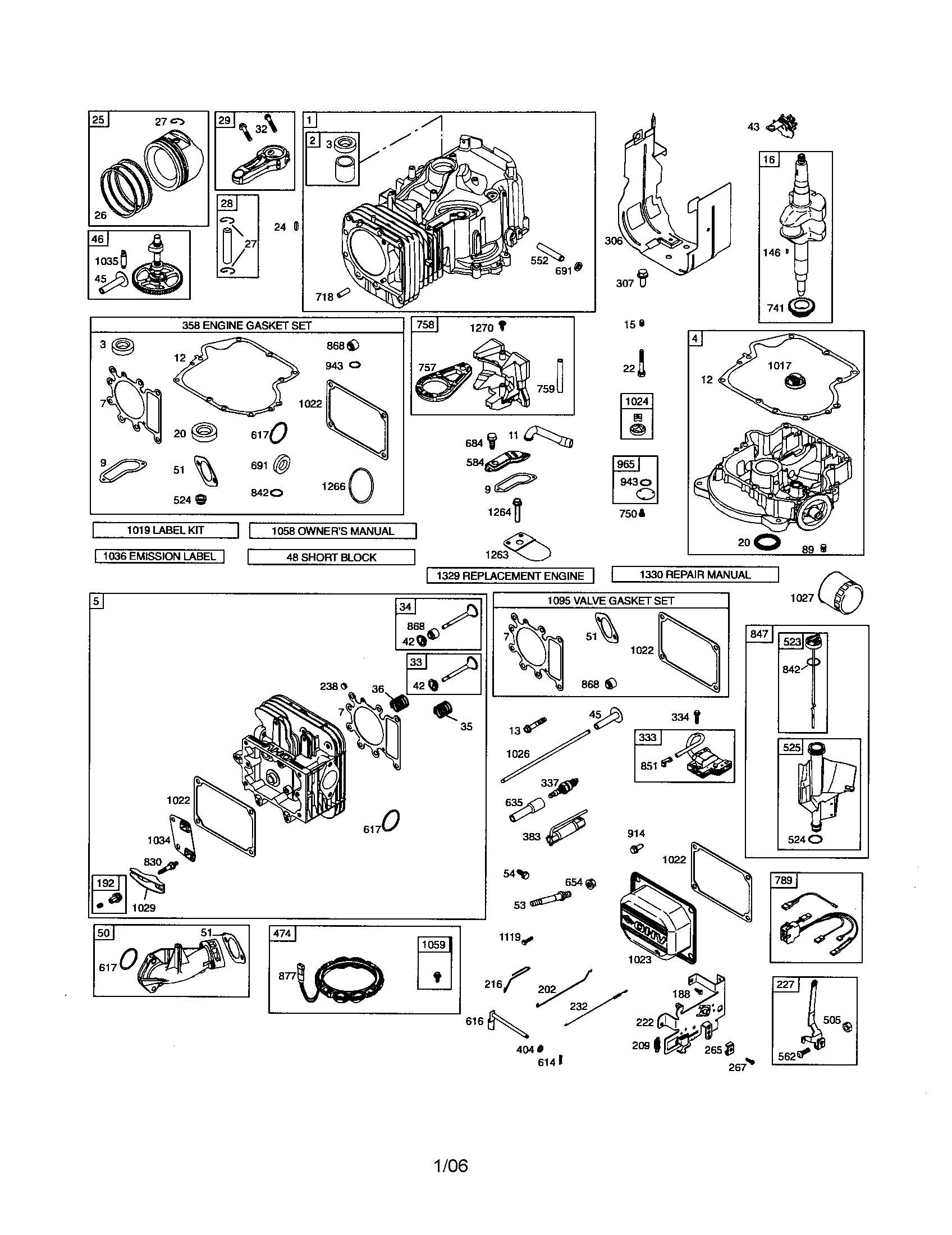 Craftsman 917275764 cylinder/crankshaft/sump-engine diagram