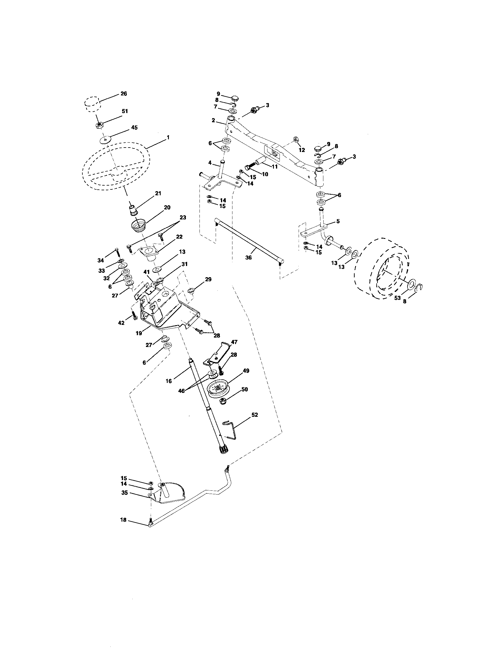 Craftsman 917276240 steering diagram