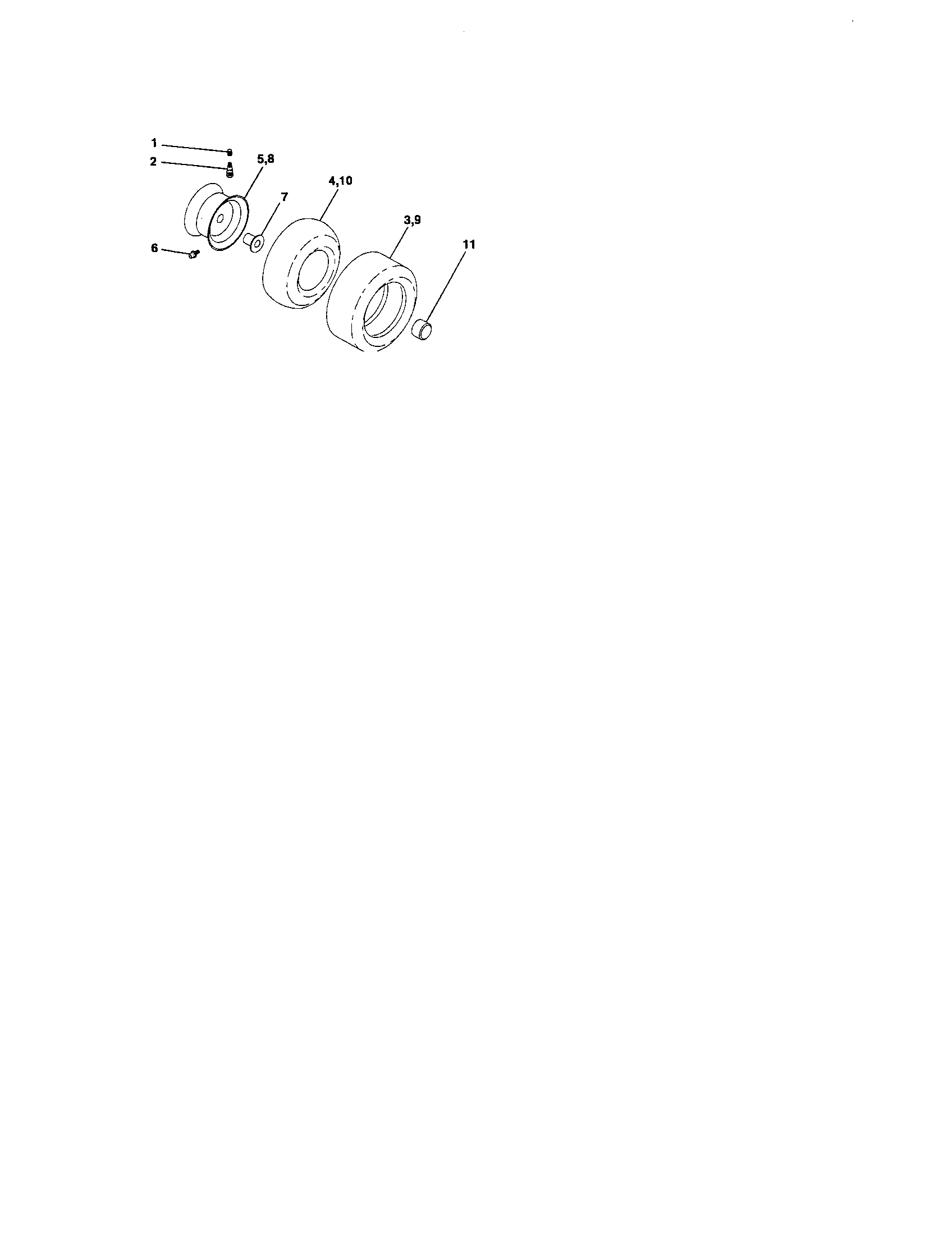 Craftsman 917276390 wheels and tires diagram