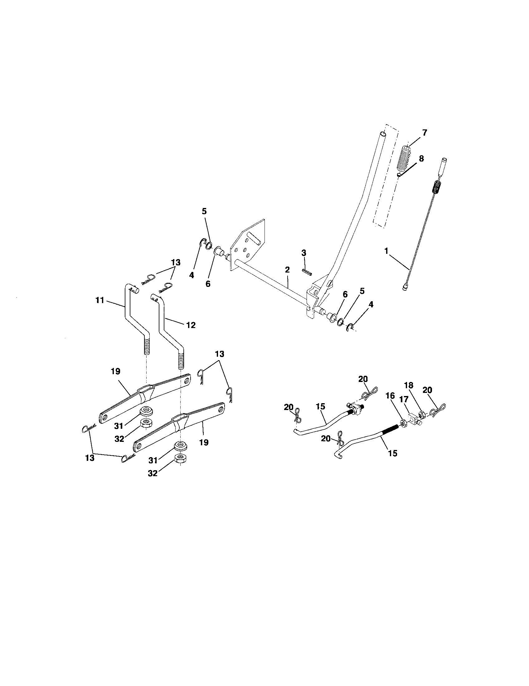 Craftsman 917276390 lift assembly diagram