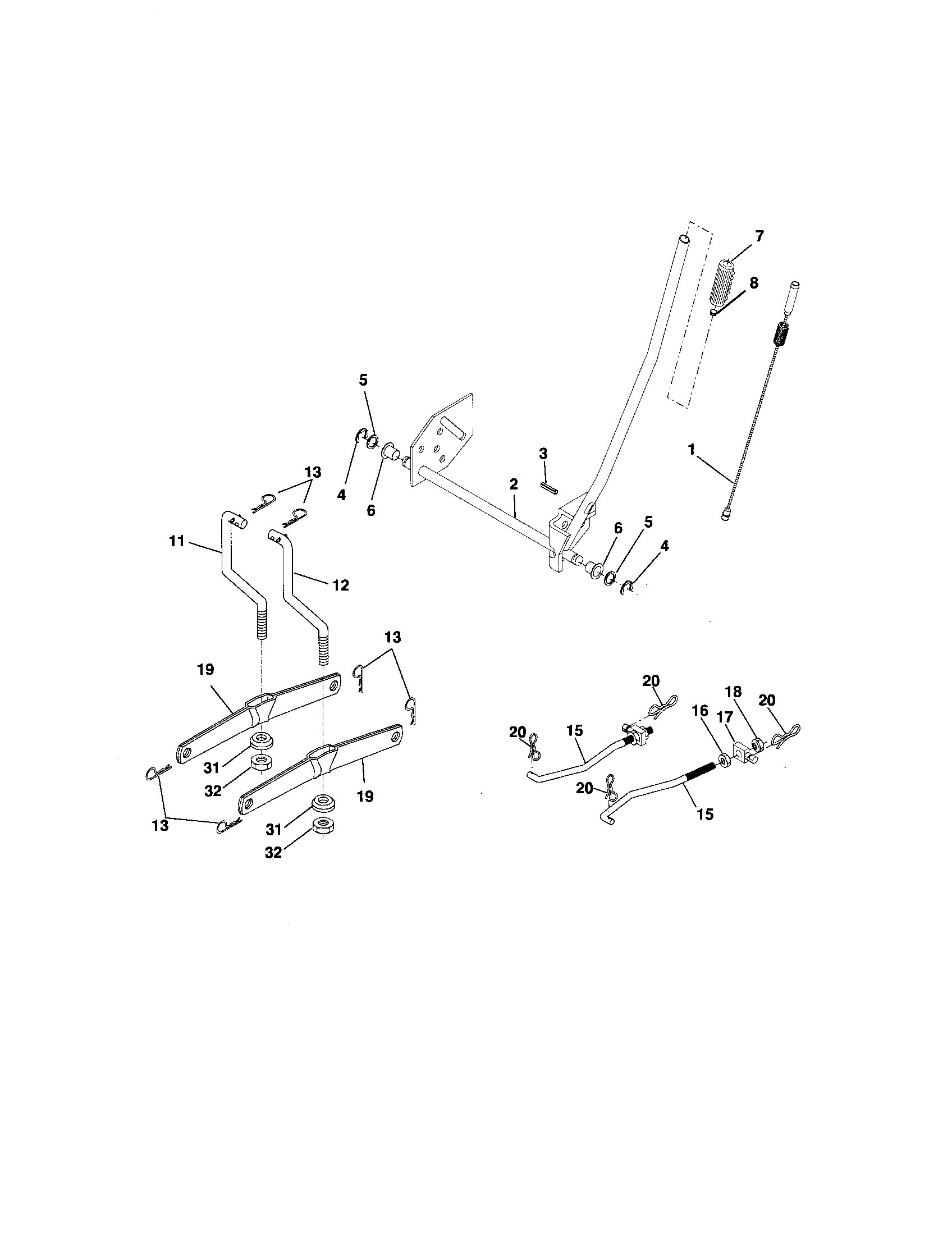 Craftsman 917276410 lift assembly diagram