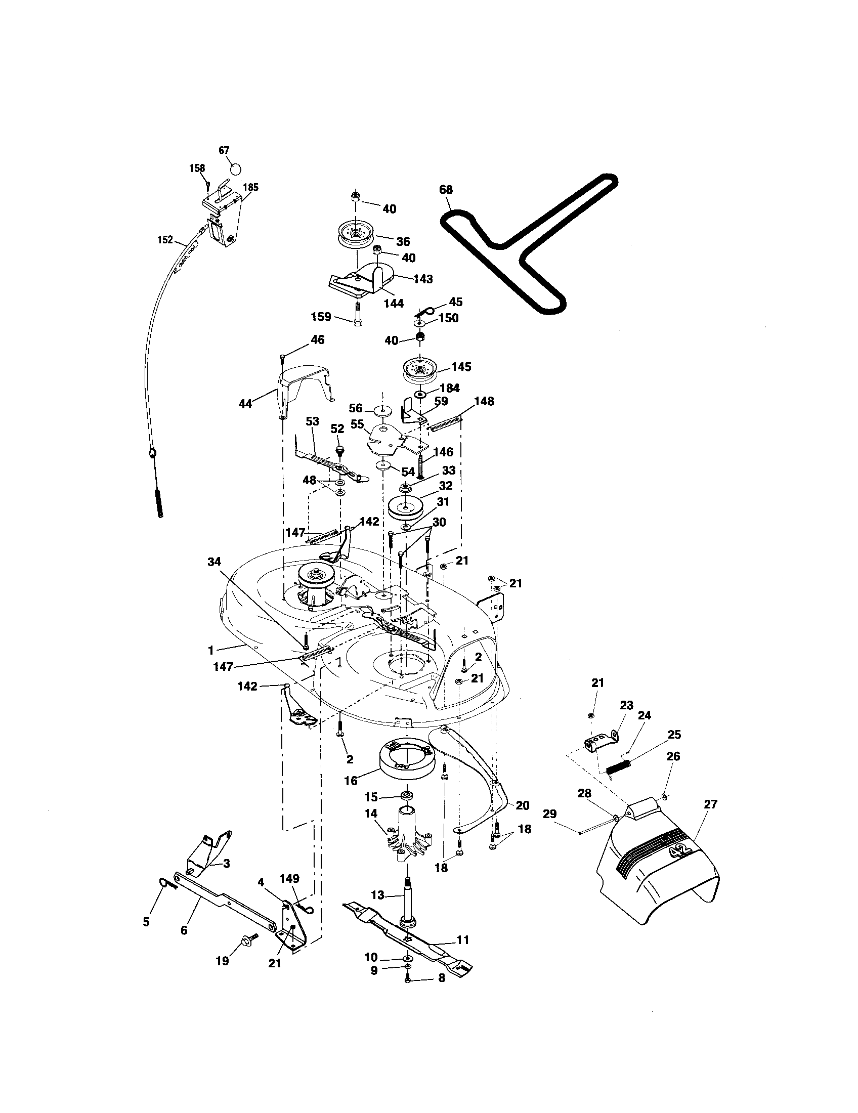 Craftsman 917276410 mower deck diagram
