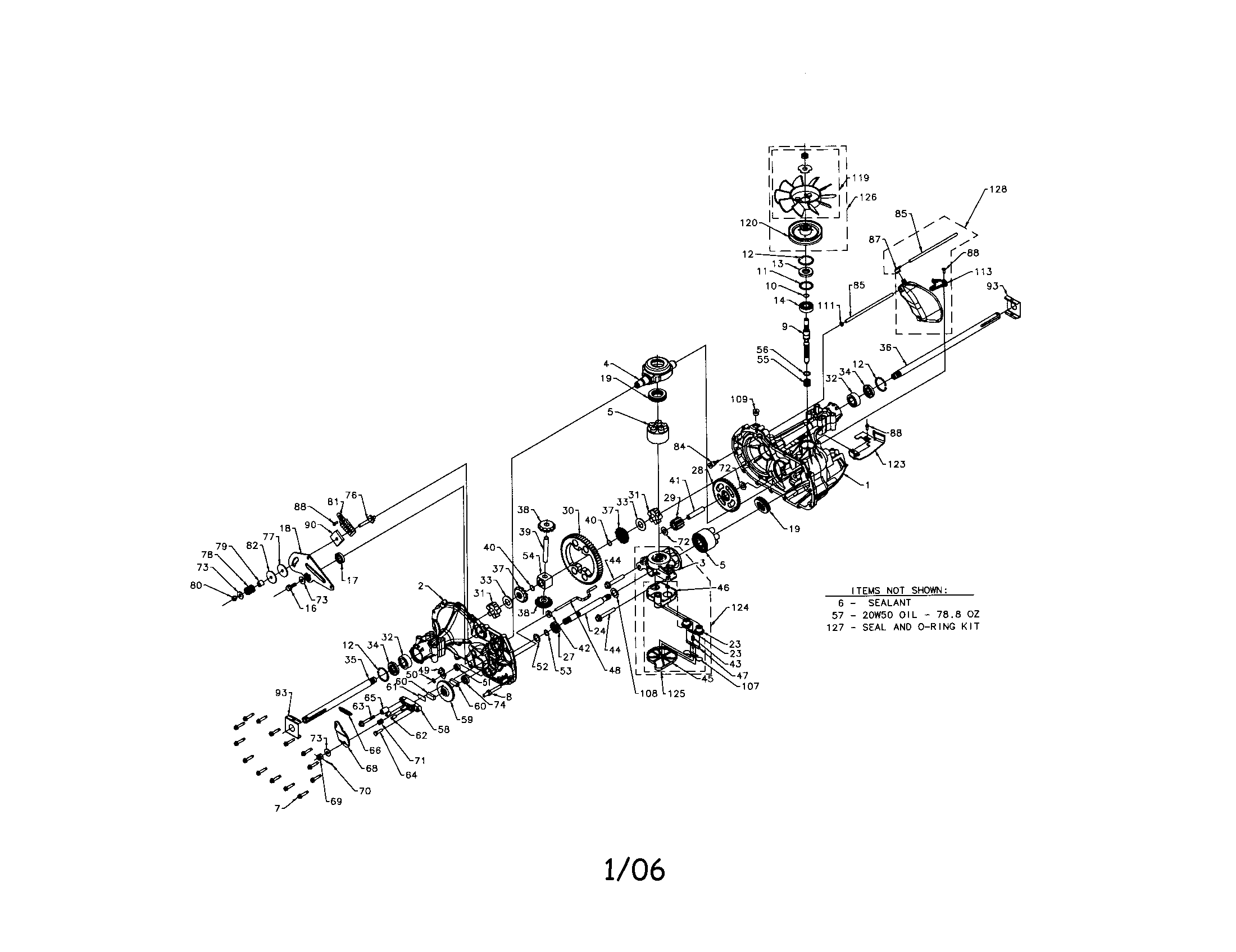 Craftsman 917318-0510 hydro transaxle diagram