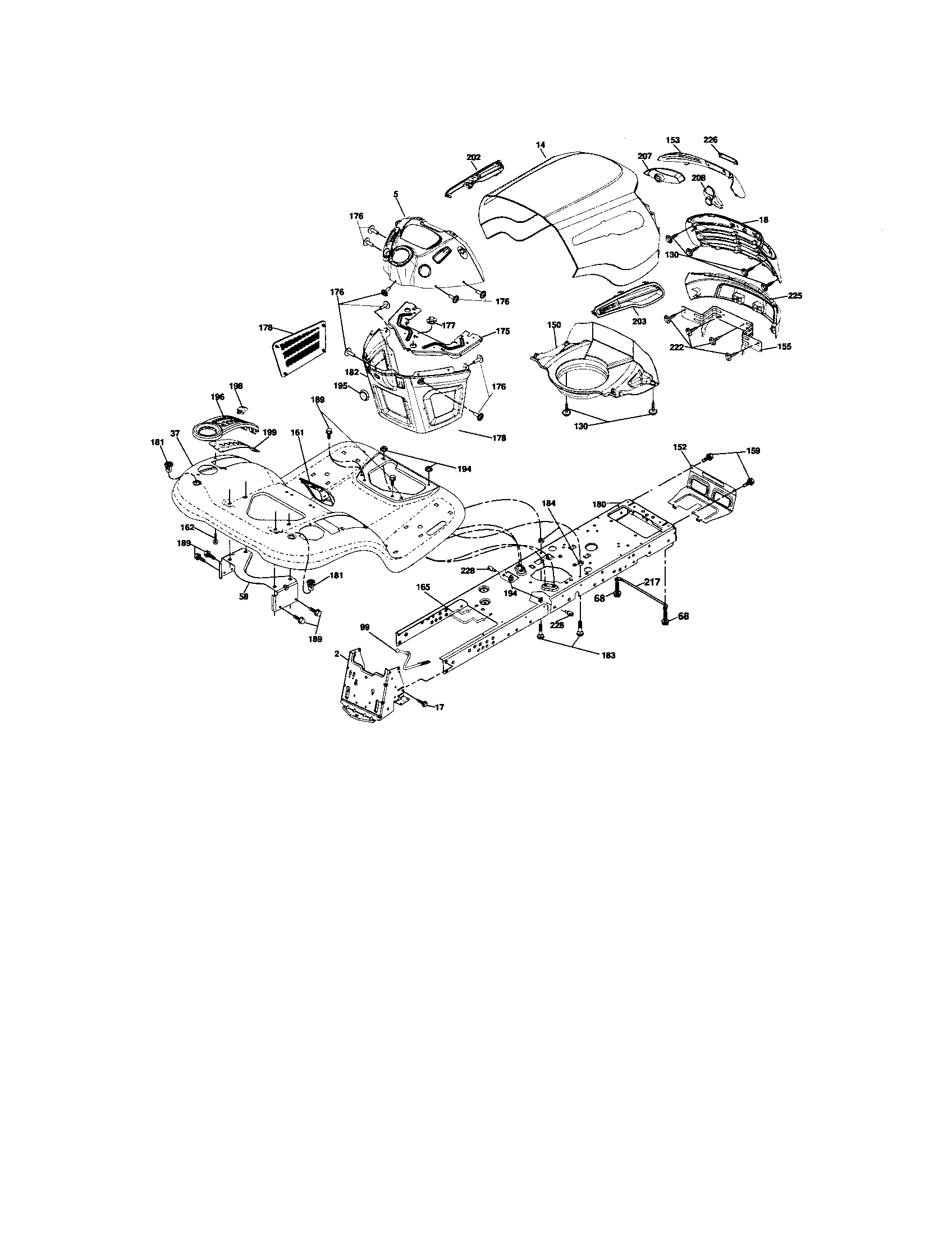 Craftsman 917276860 chassis and enclosures diagram