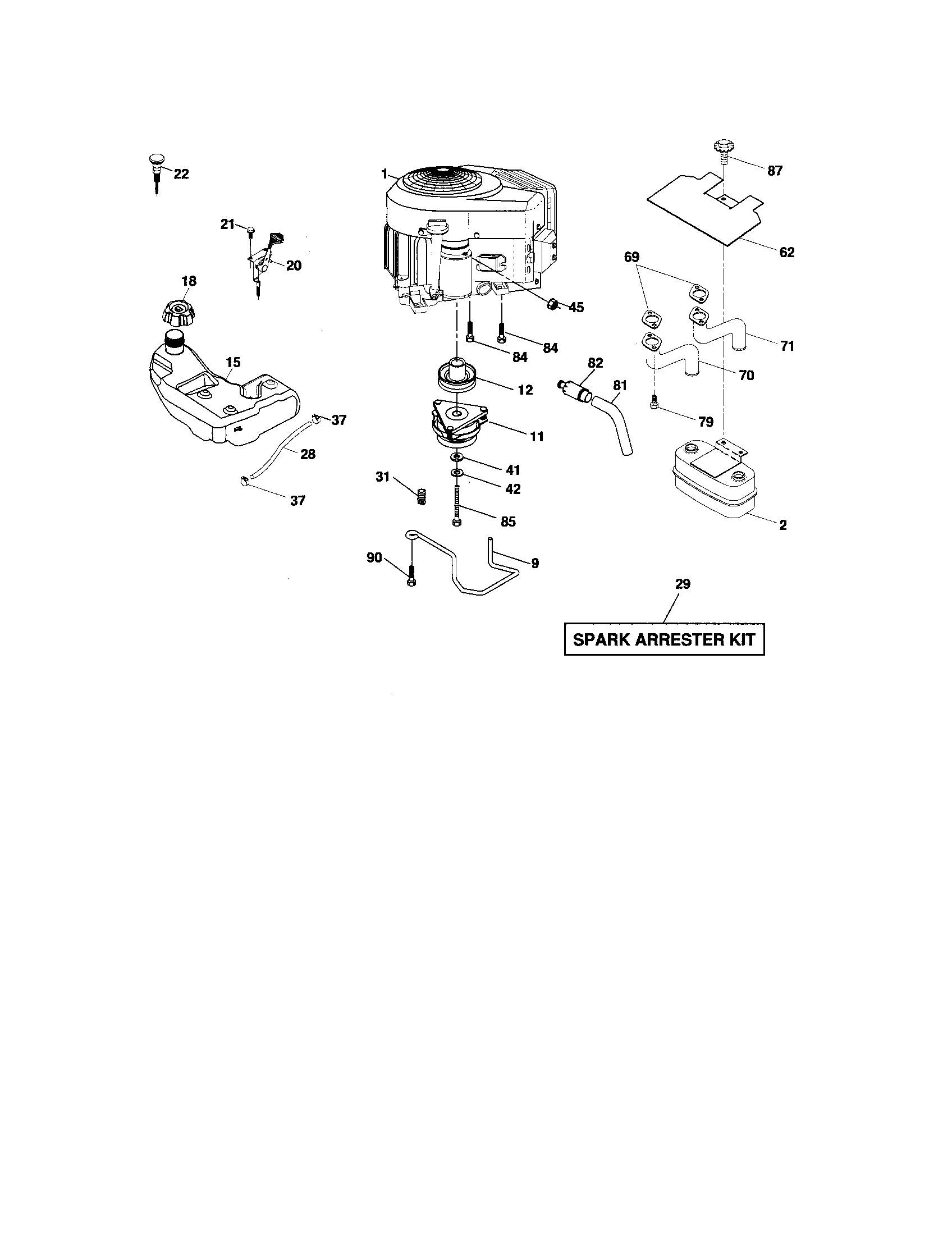 Craftsman 917276860 engine diagram