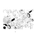 Craftsman 917388960 engine/deck/handle/bag/wheels diagram