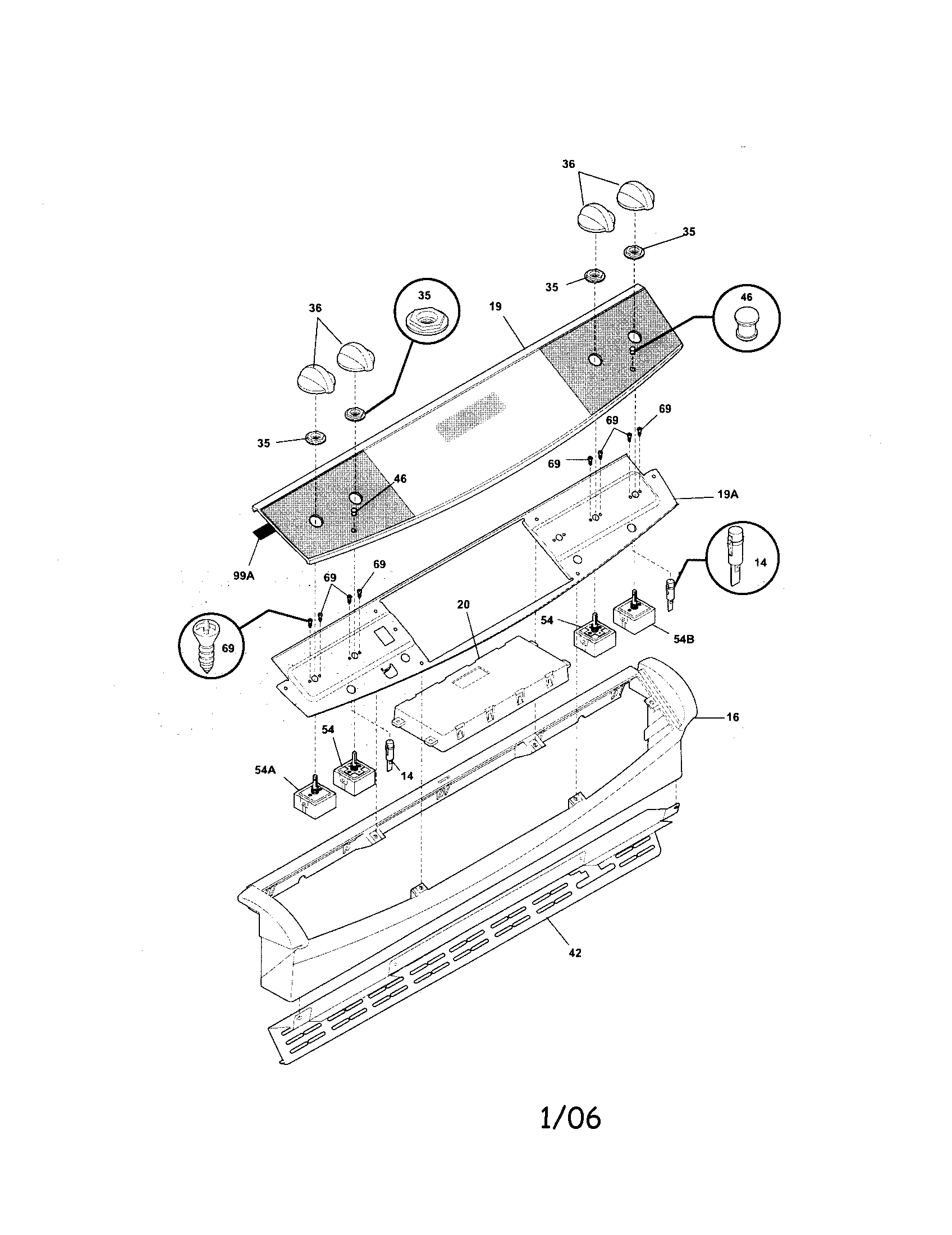 Frigidaire FES366EBB backguard diagram
