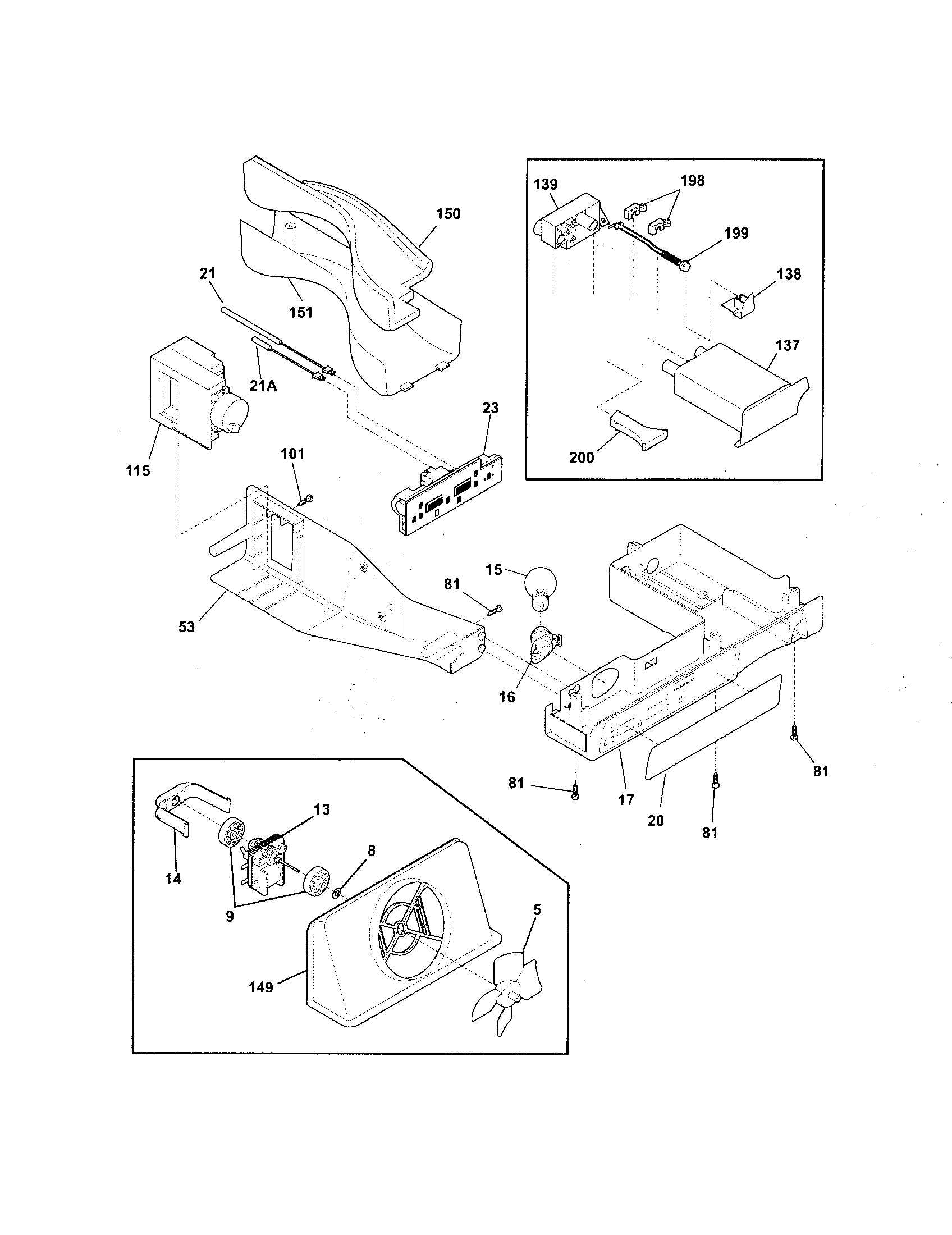 Frigidaire FRSHT5EFSB0 controls diagram