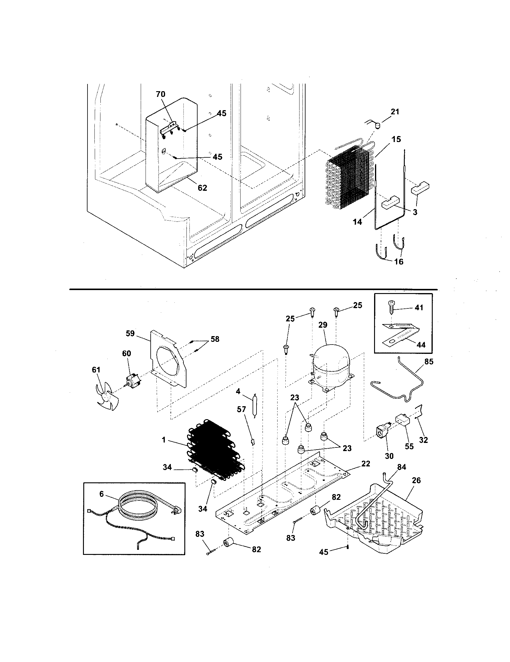 Frigidaire FRSHT5EFSB0 system diagram