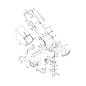 Troybilt 12AV834Q711 deck/drive control/grass catcher diagram