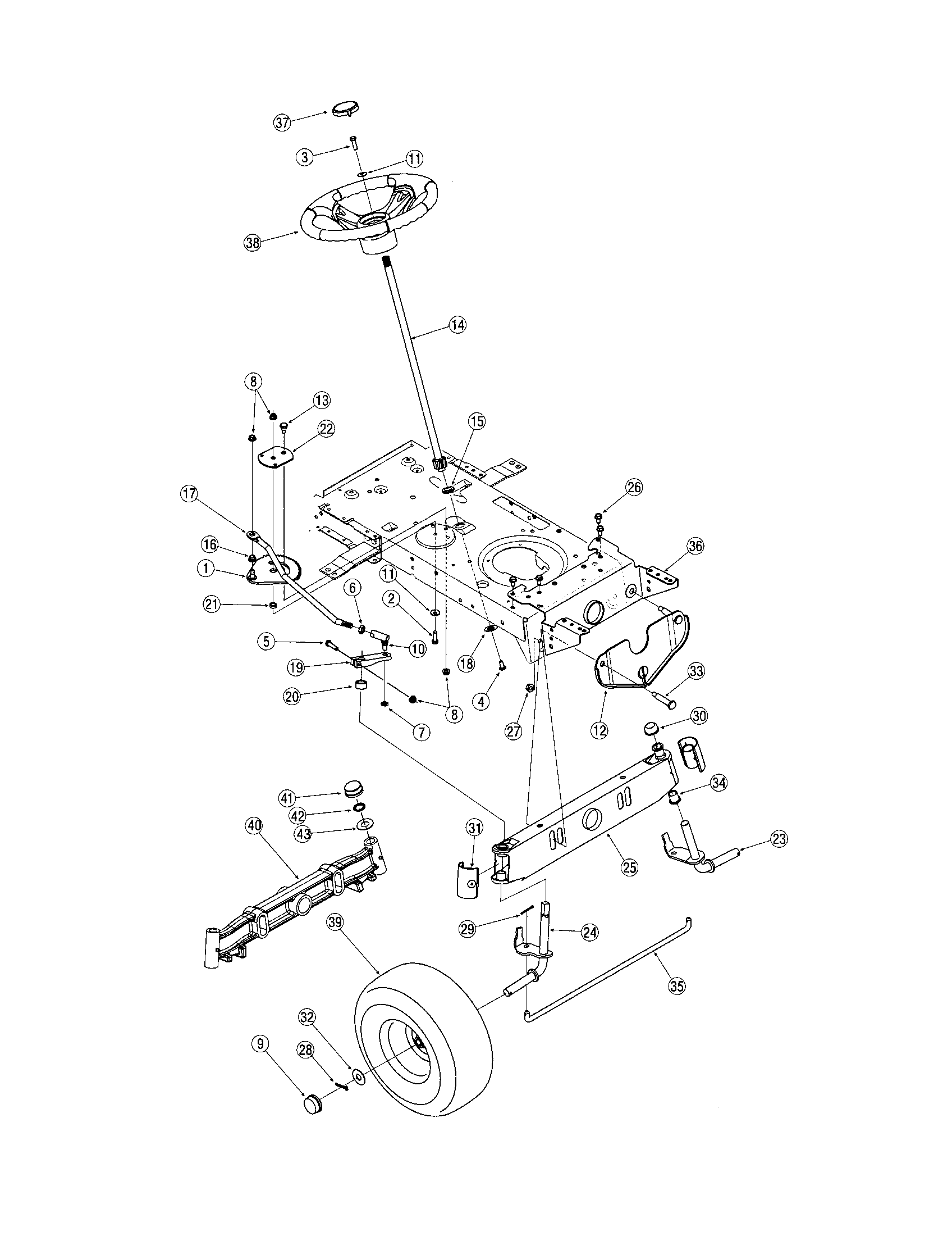 Troybilt 13AO77TG766 gear assembly diagram