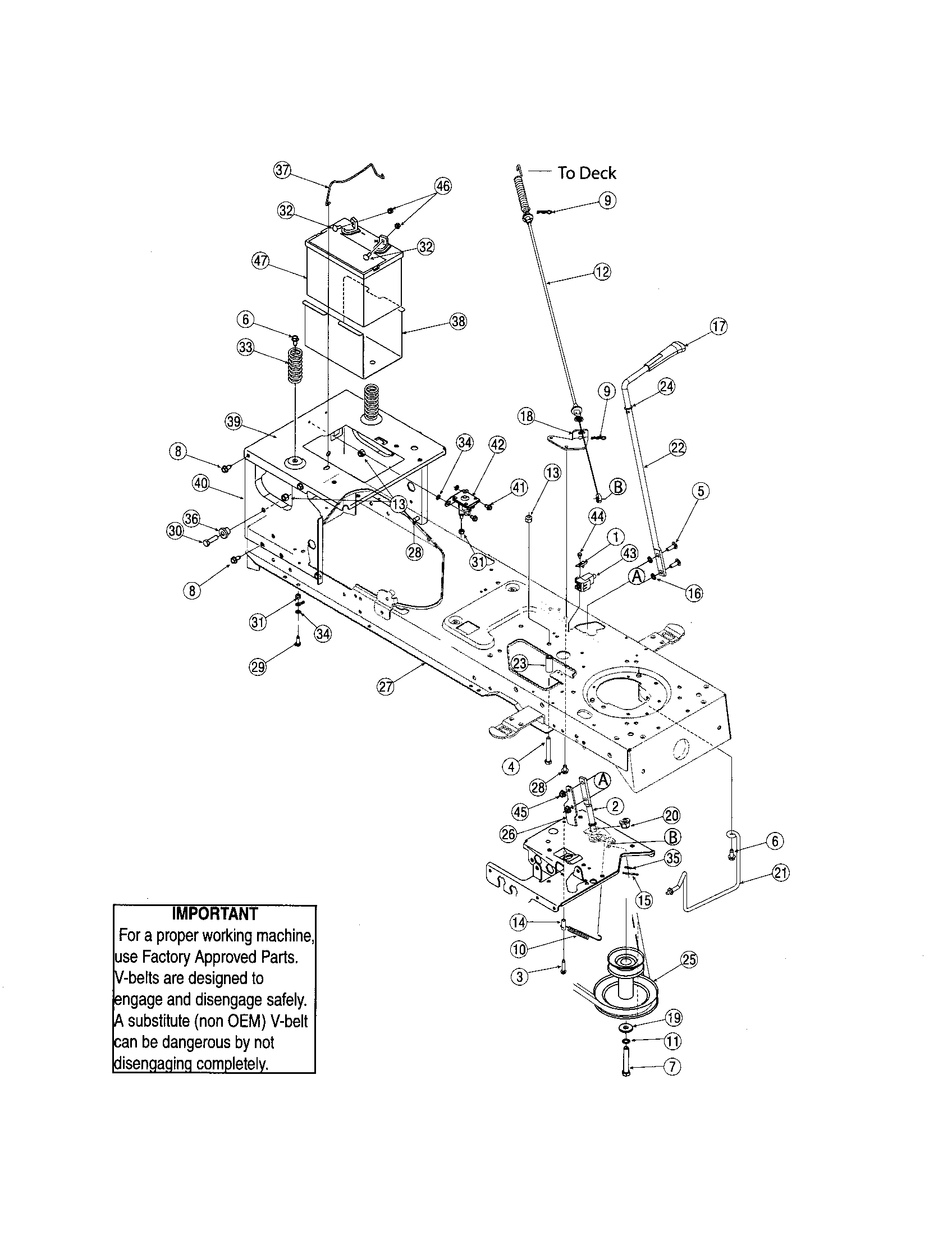 Troybilt 60TG frame assembly diagram