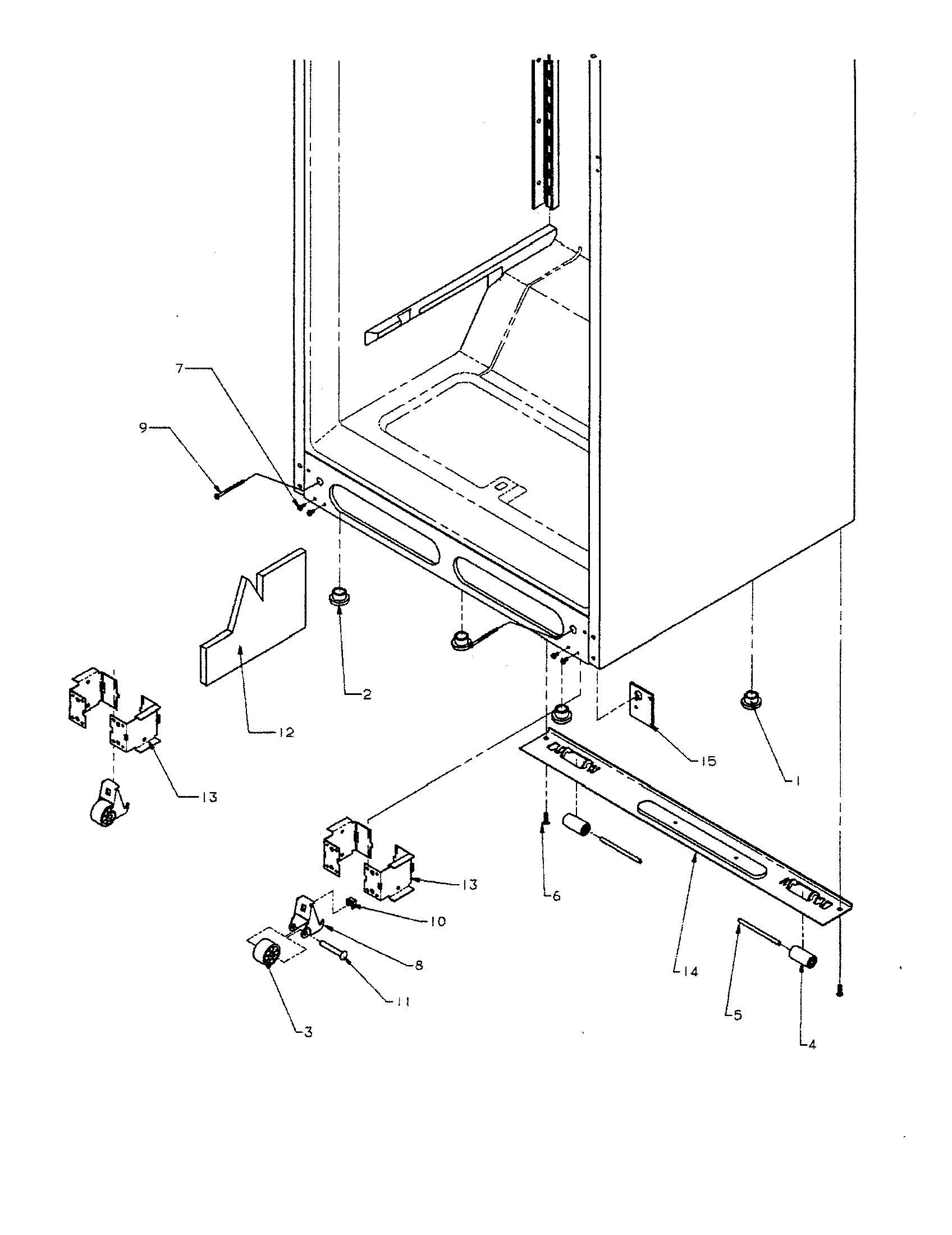 Amana TA18R3-P1181705WW cabinet bottom diagram