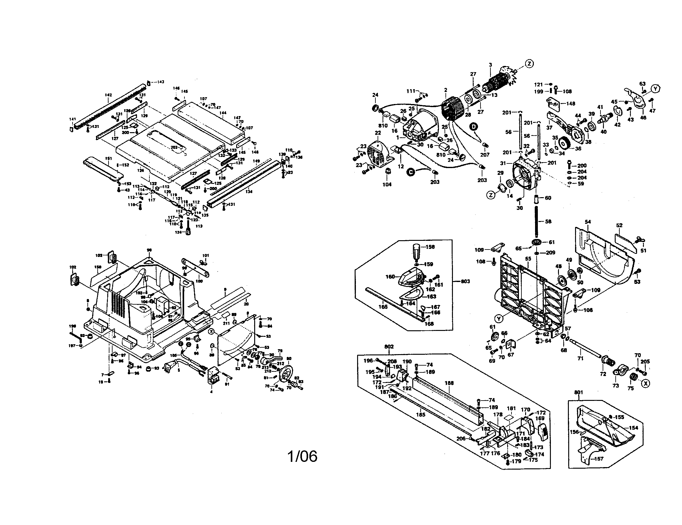 Bosch 4000 table saw diagram
