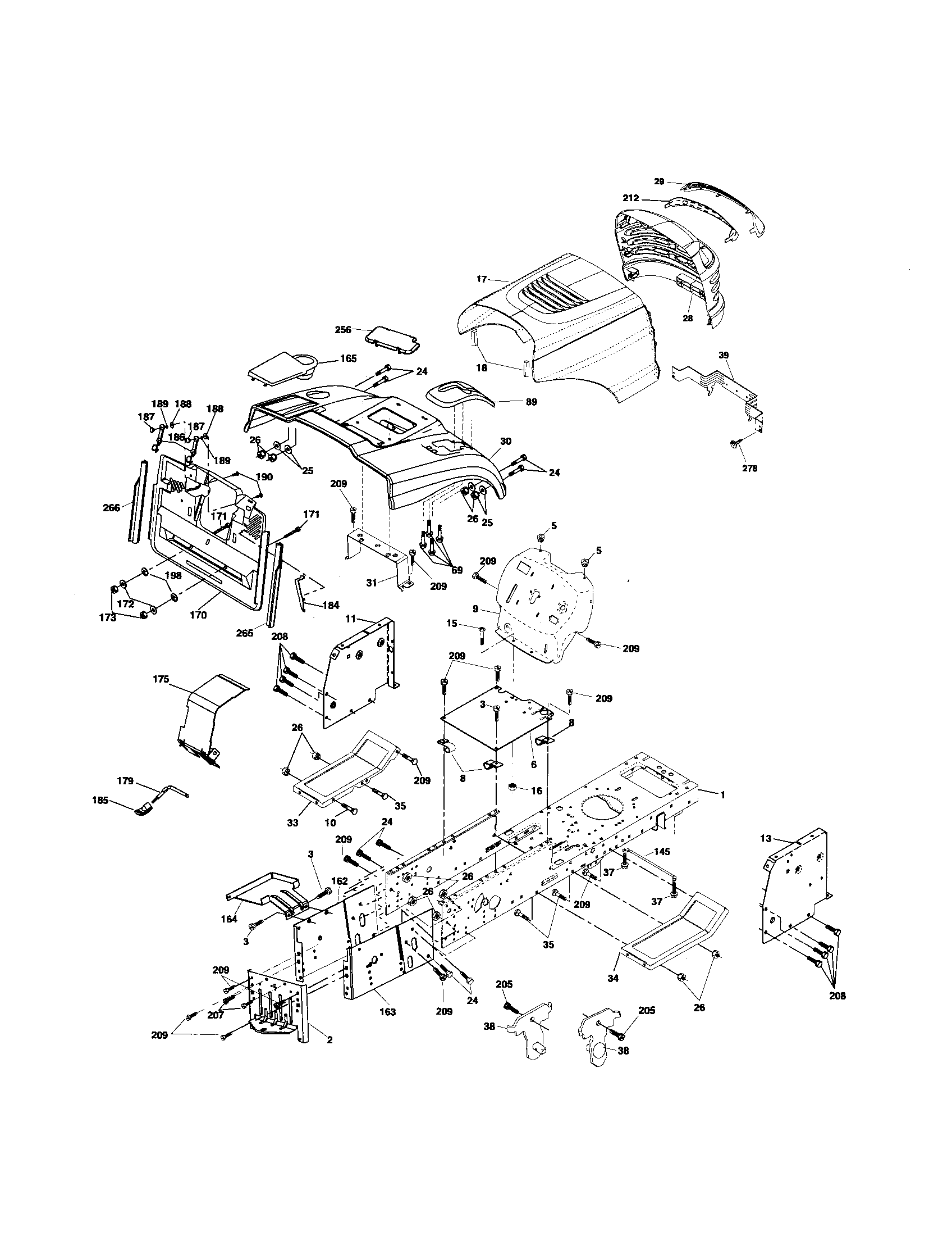 Craftsman 917274290 chassis and enclosures diagram