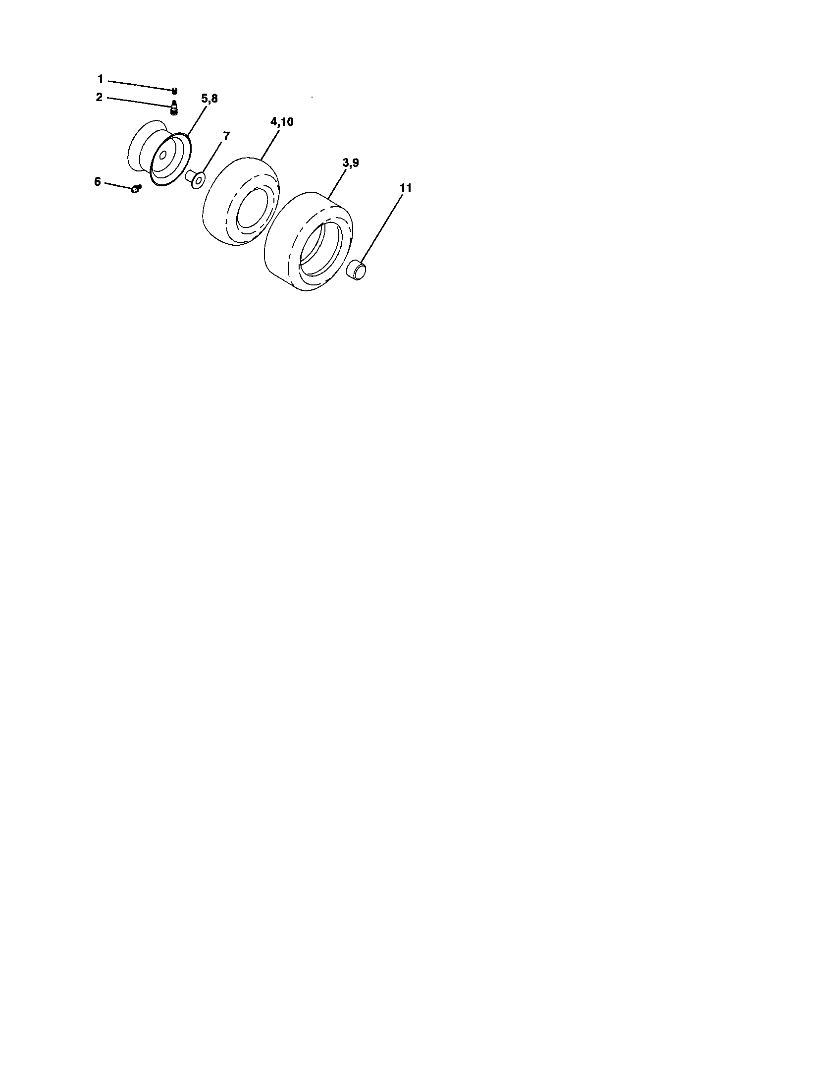 Craftsman 917274380 wheels and tires diagram