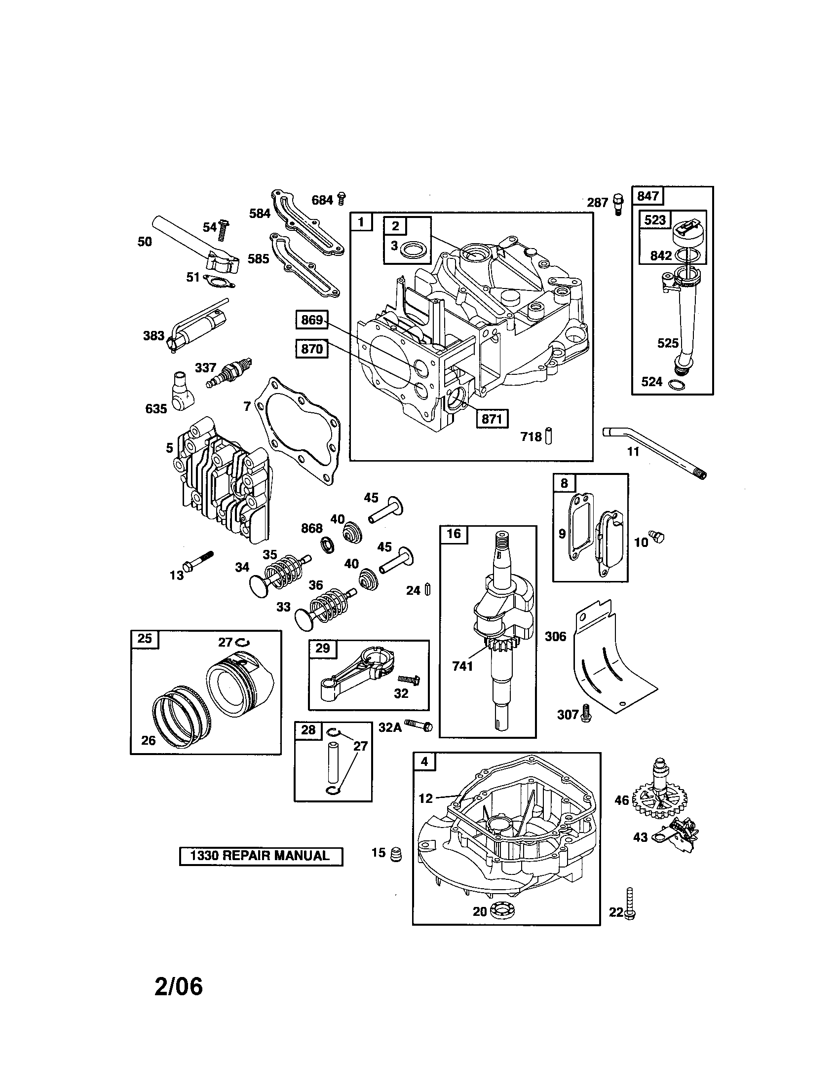 Craftsman 917376162 cylinder/crankshaft/sump-engine diagram