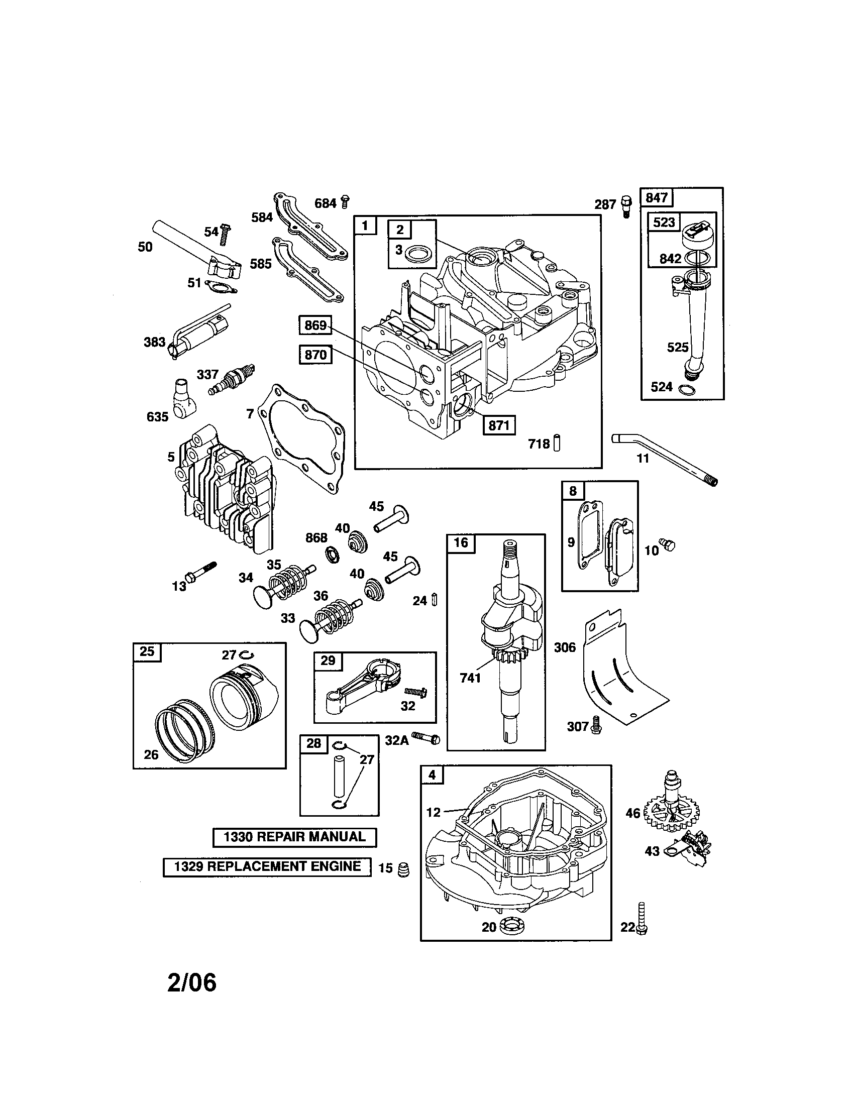 Craftsman 917370715 cylinder/crankshaft/sump-engine diagram
