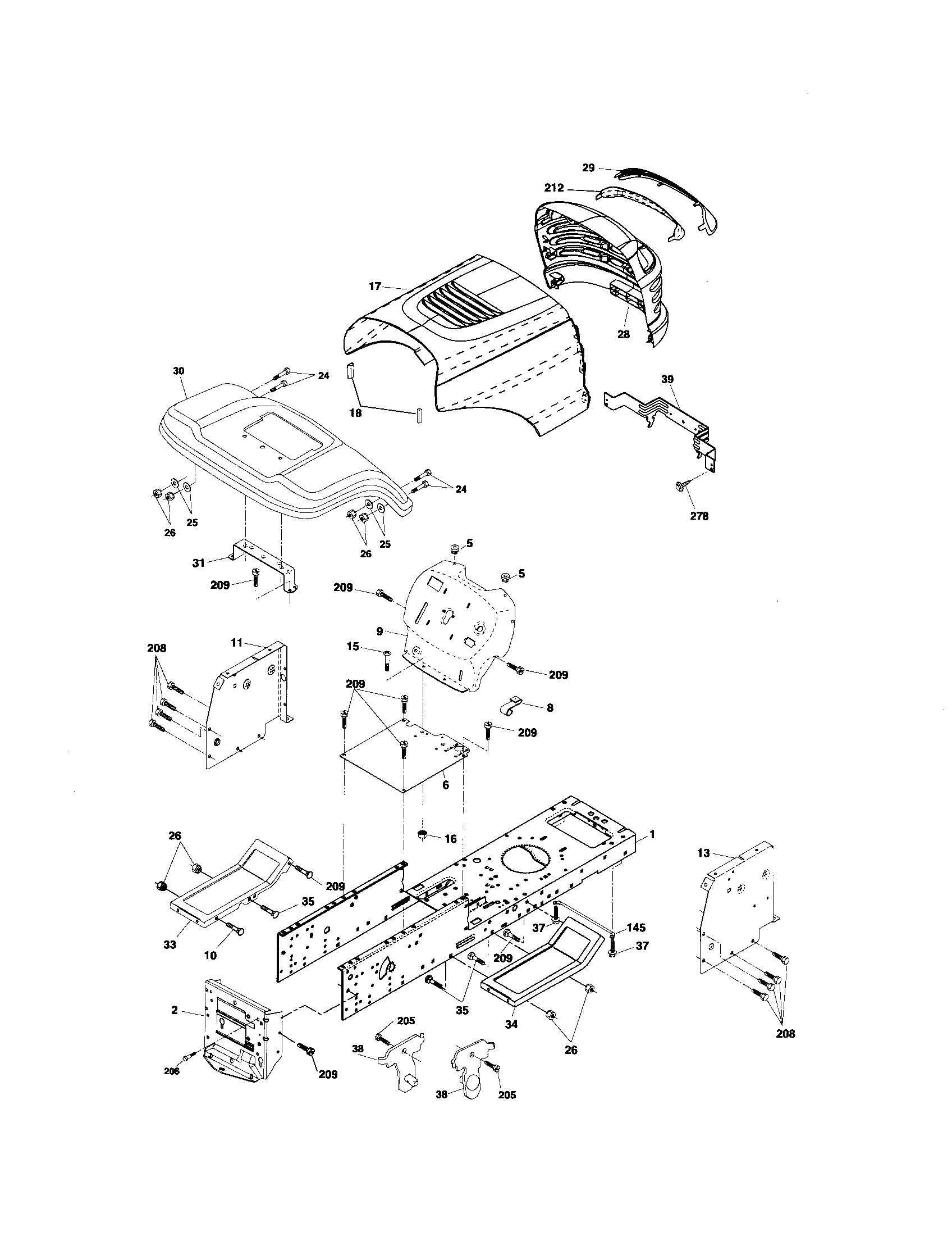 Craftsman 917275351 chassis and enclosures diagram