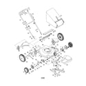Troybilt 556 handle/wheels/housing diagram
