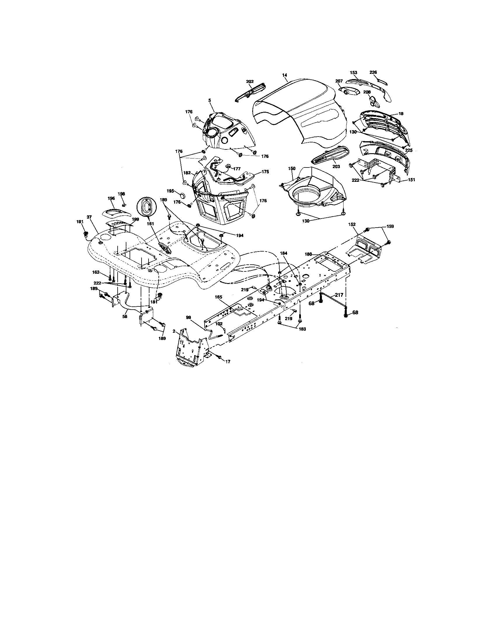 Craftsman 917276861 chassis and enclosures diagram