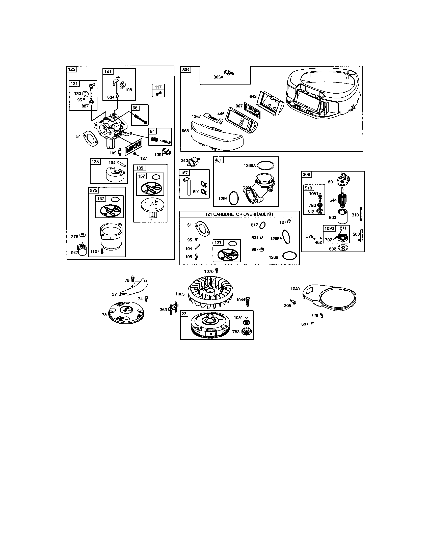 Craftsman 917276630 carburetor/blower housing diagram