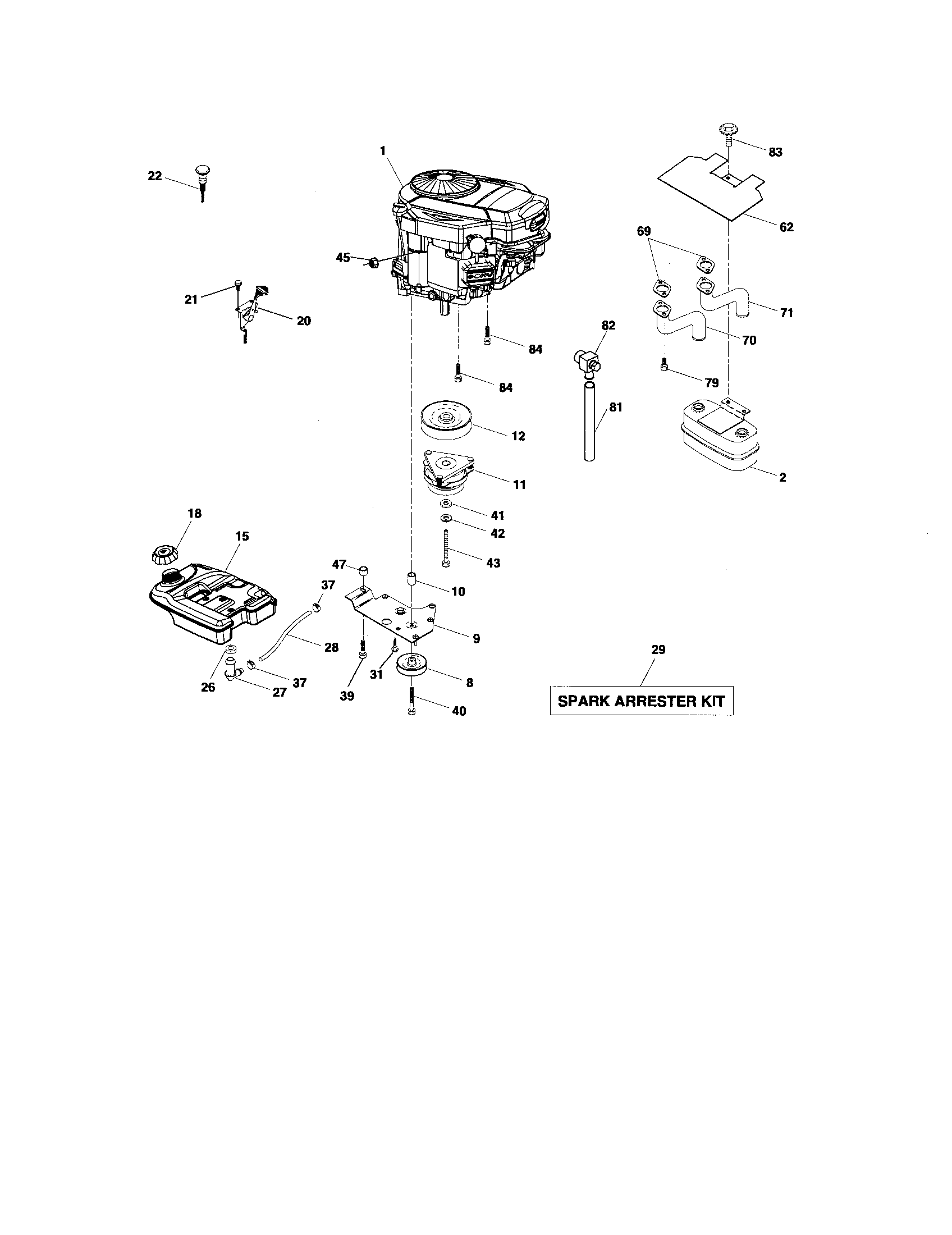 Craftsman 917276051 engine diagram