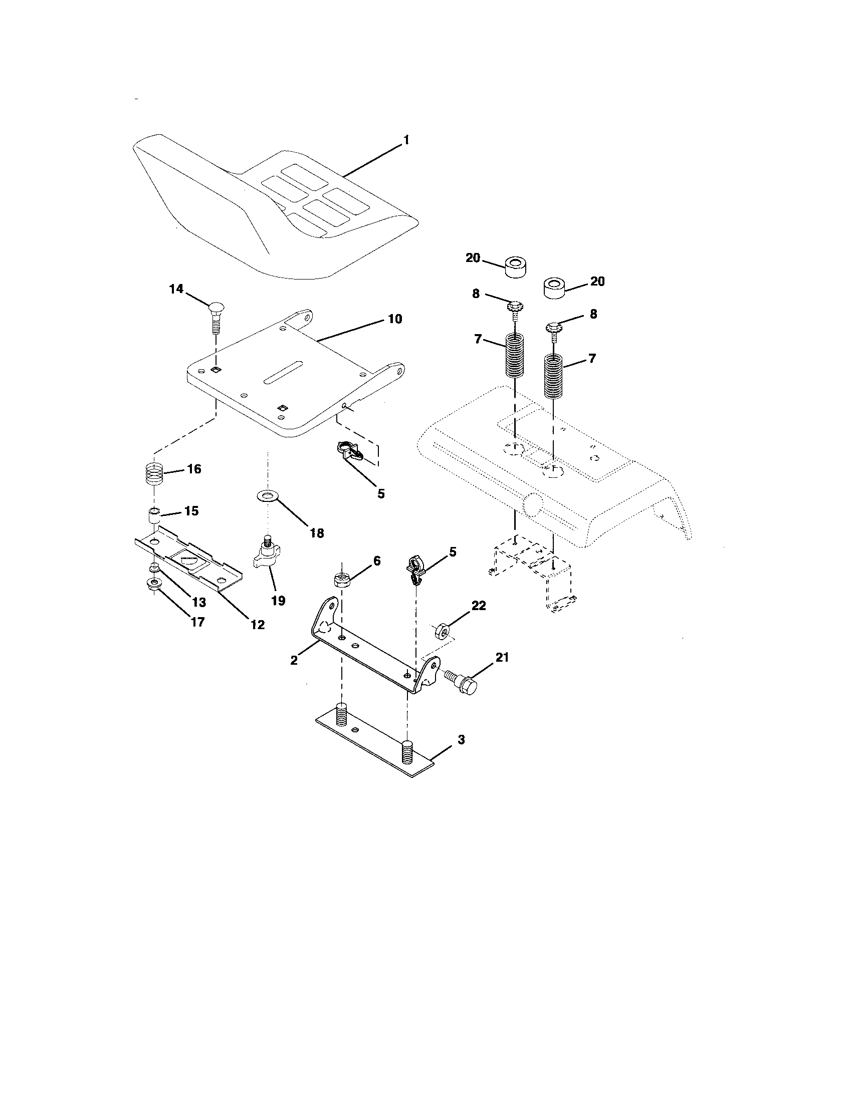Craftsman 917276051 seat assembly diagram