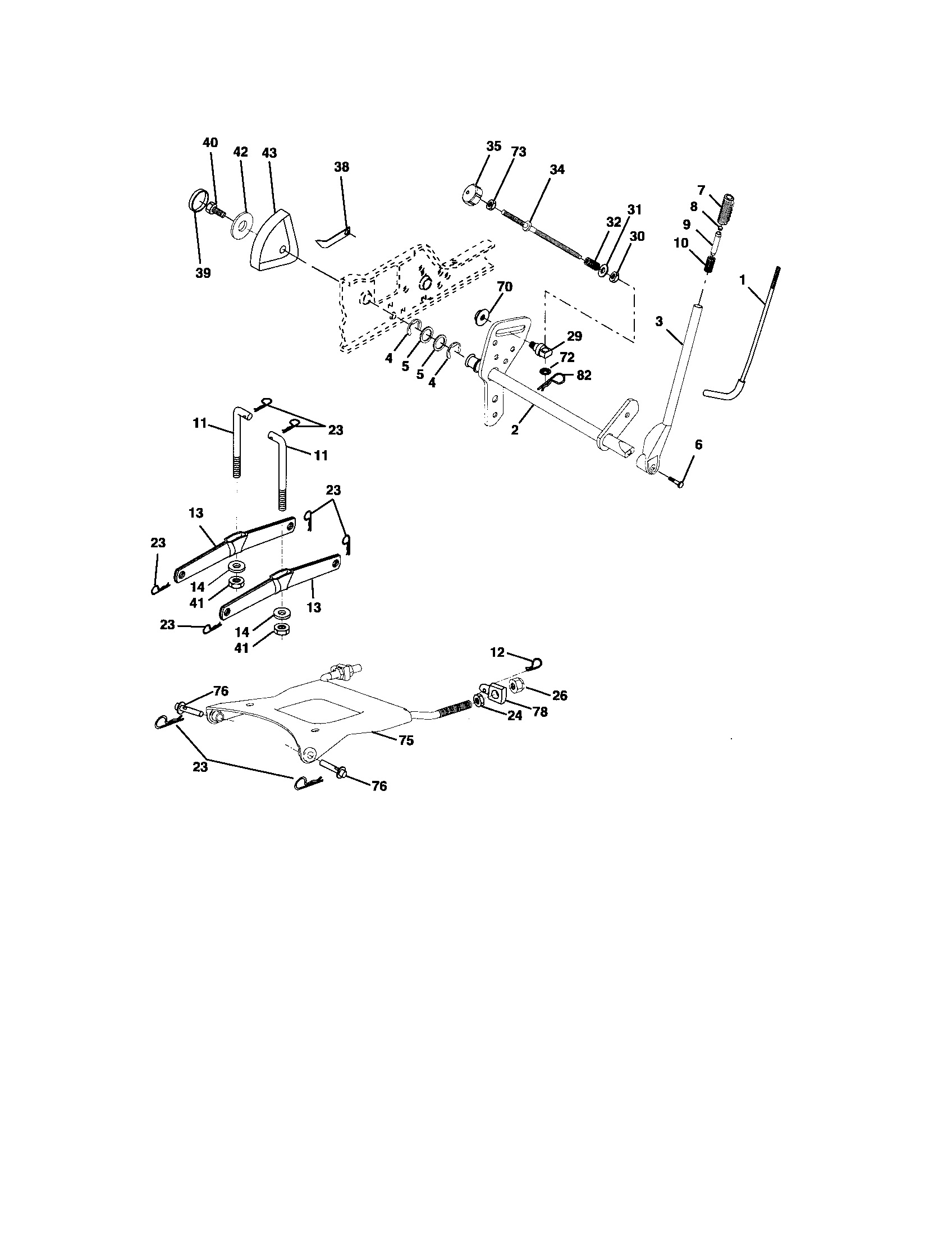 Craftsman 917276051 lift assembly diagram