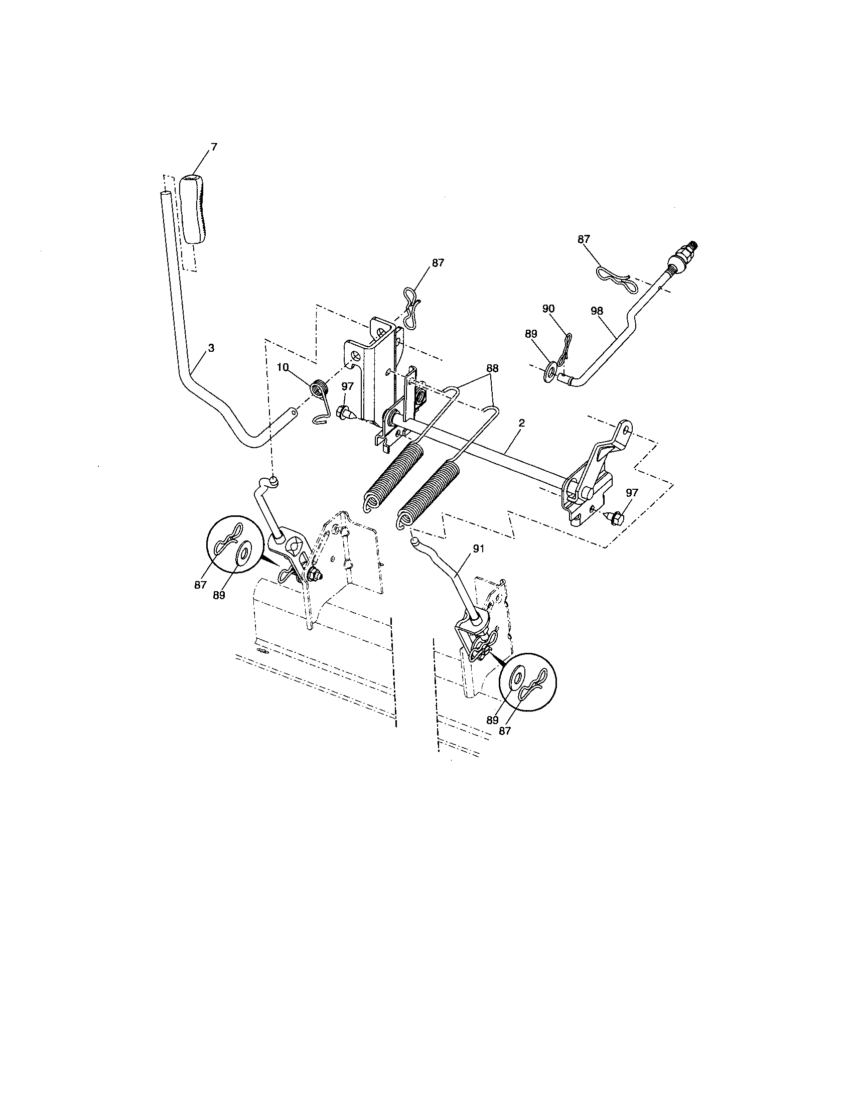 Craftsman 917276863 lift assembly diagram