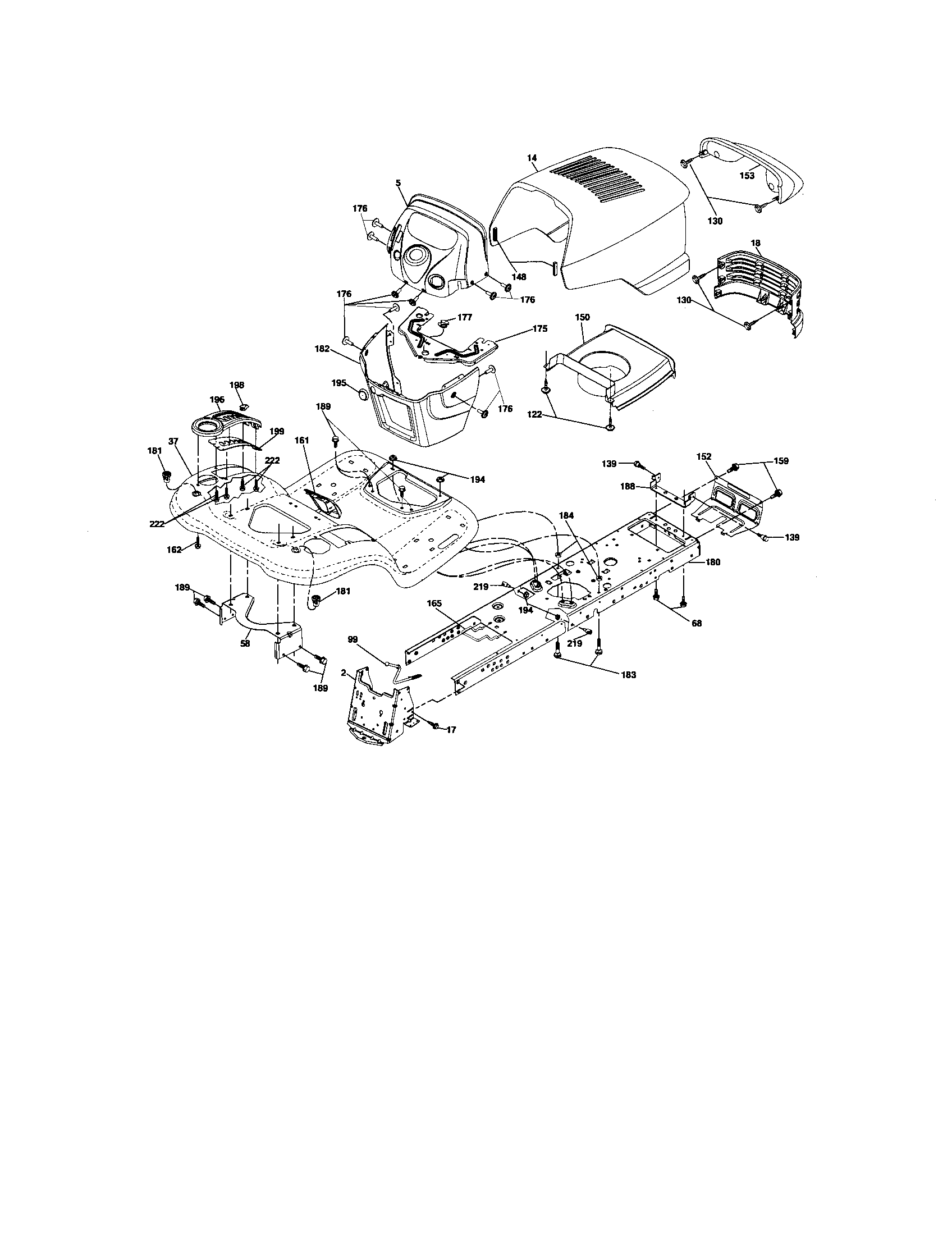 Craftsman 917276882 chassis and enclosures diagram