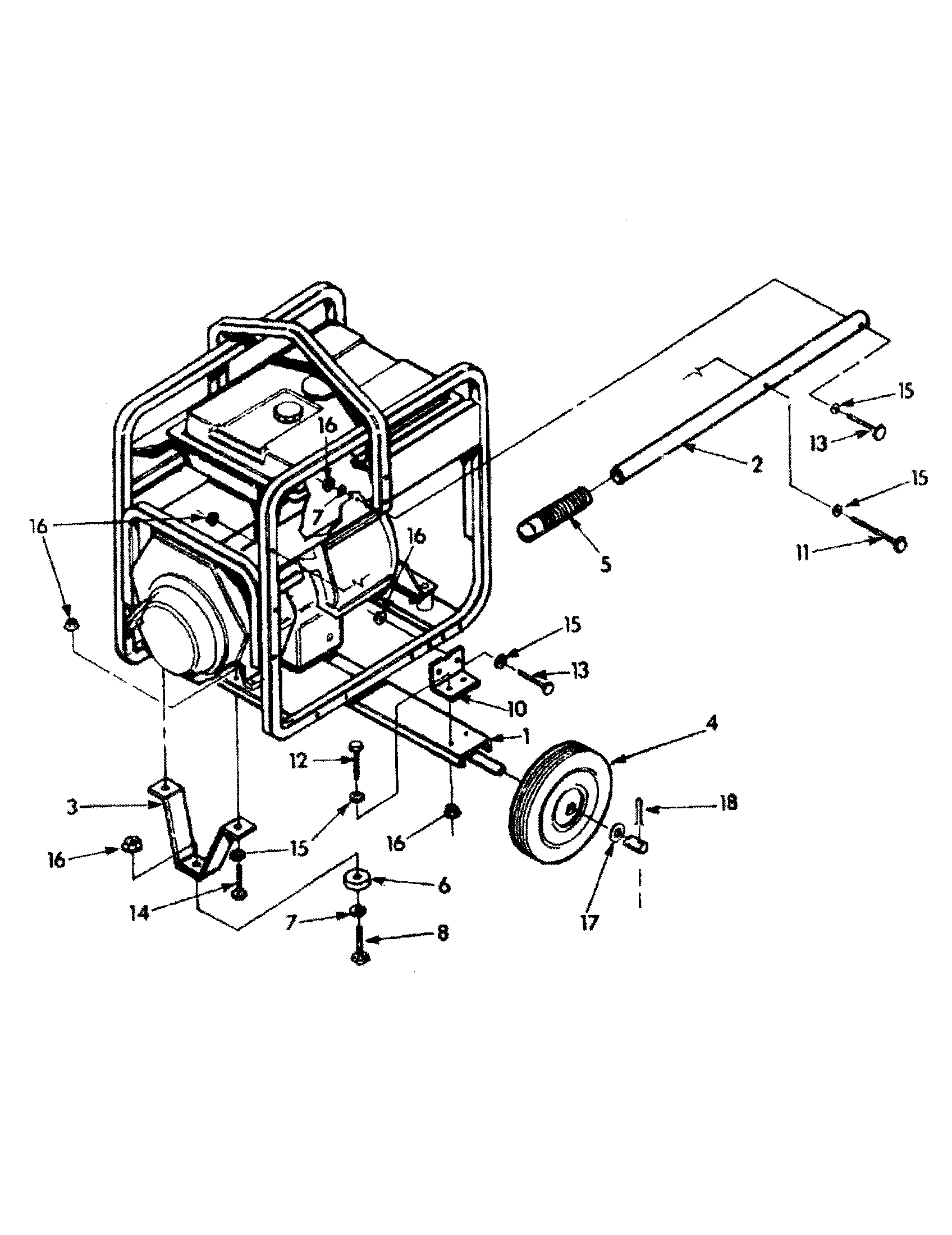 Craftsman 580328392 wheel & axle assembly diagram