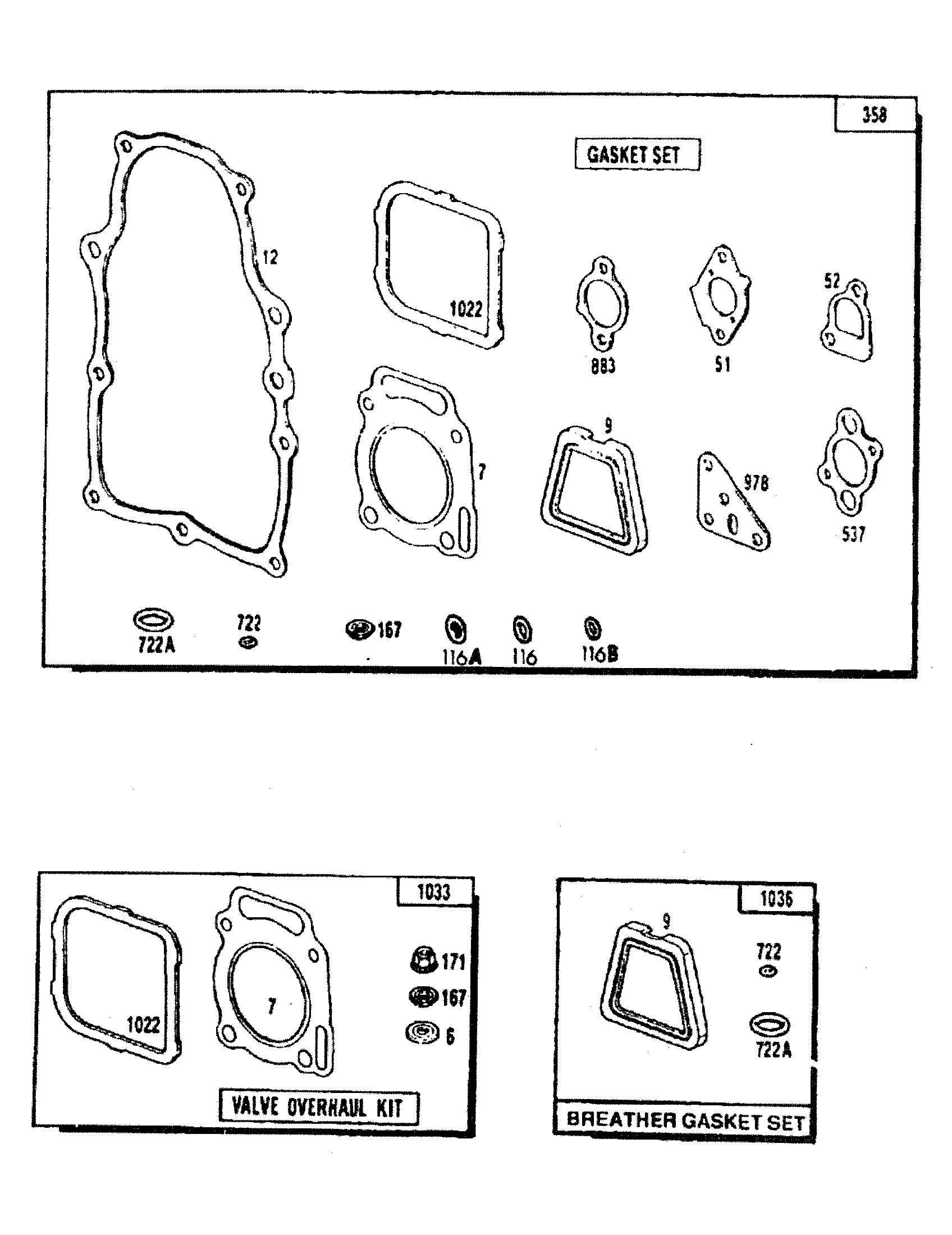 Craftsman 580328392 gasket sets & valve overhaul diagram
