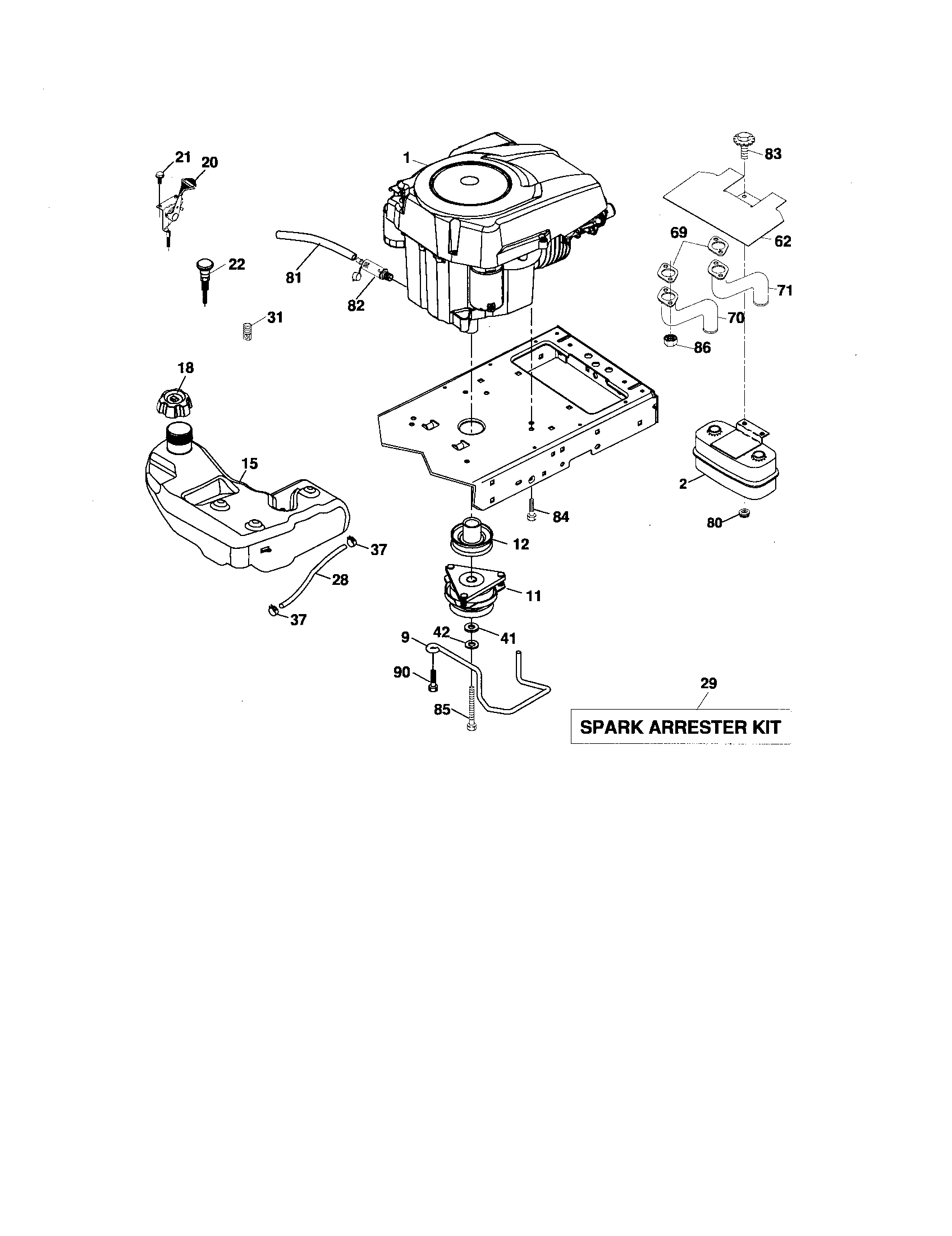 Craftsman 917276900 engine diagram