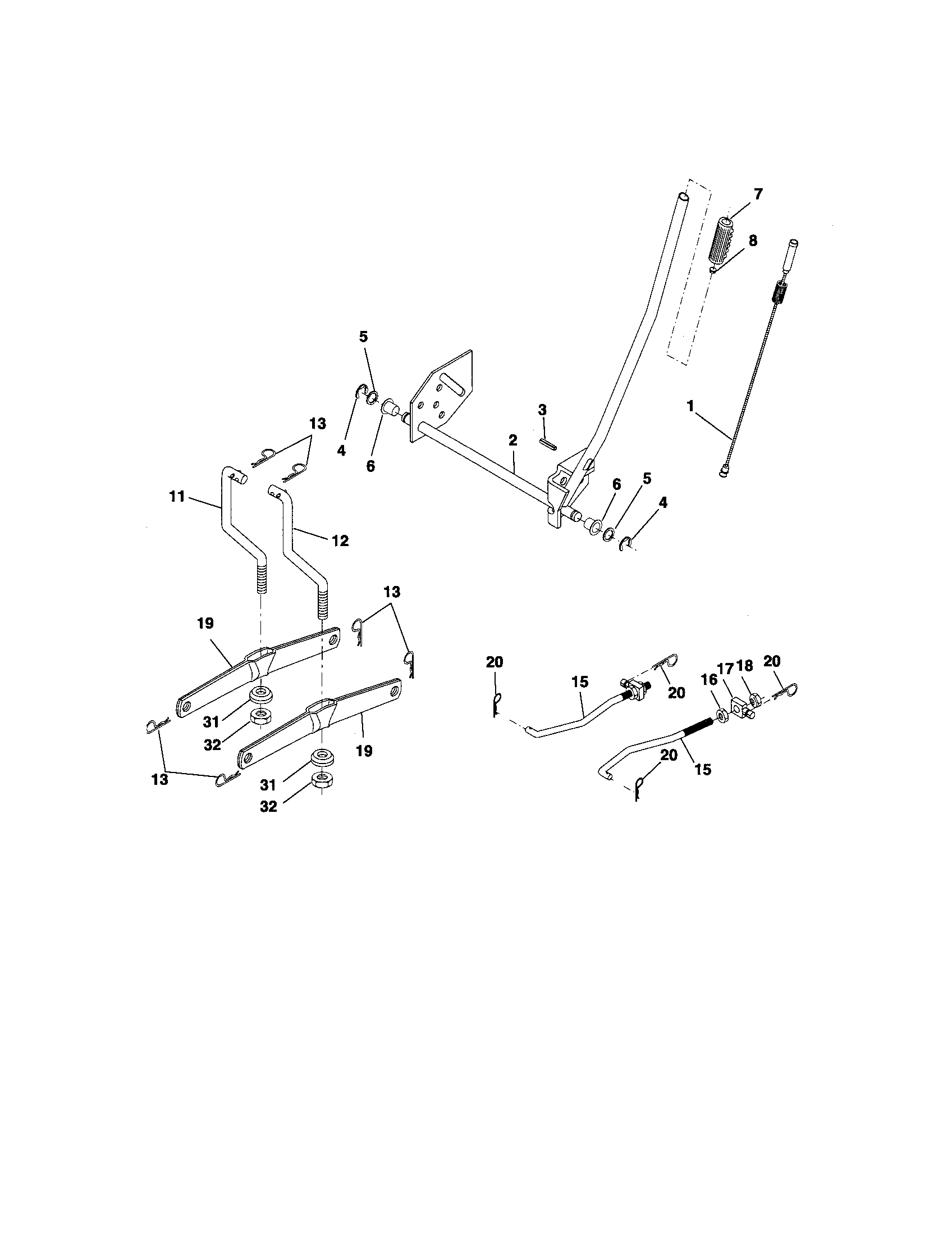 Craftsman 917275821 lift assembly diagram