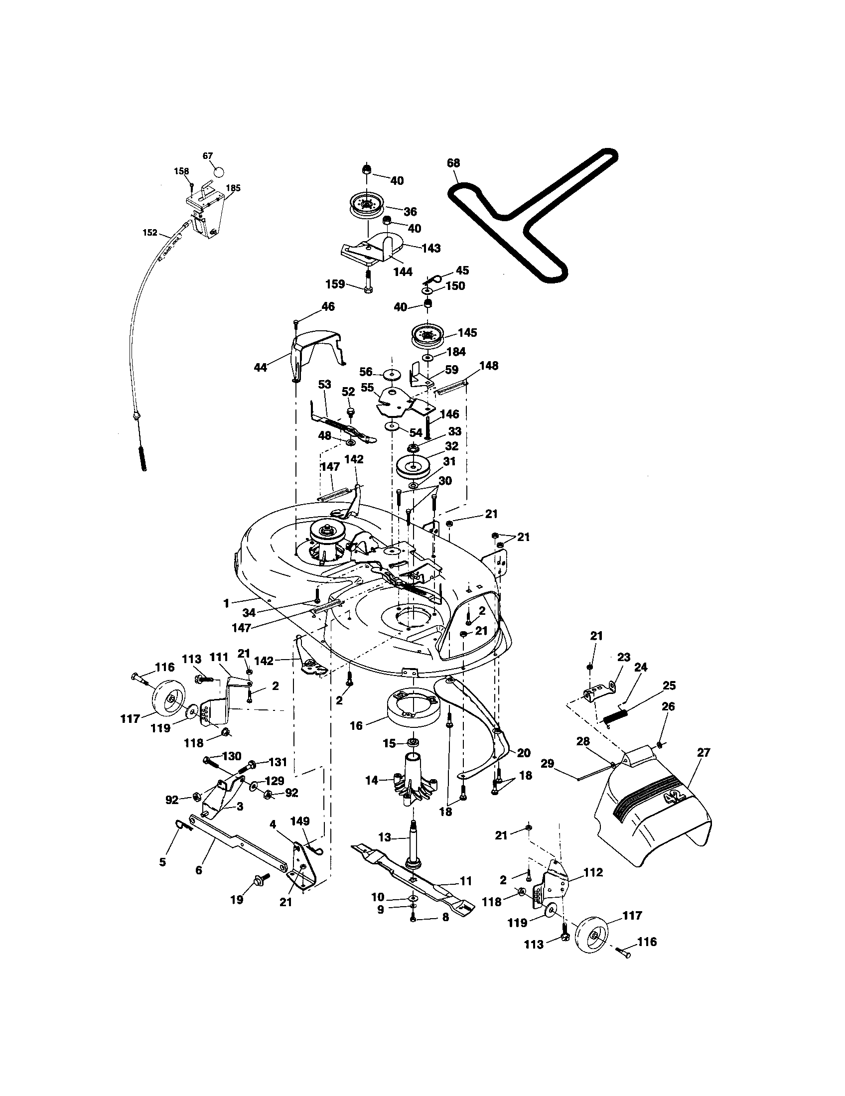 Craftsman 917275821 mower deck diagram