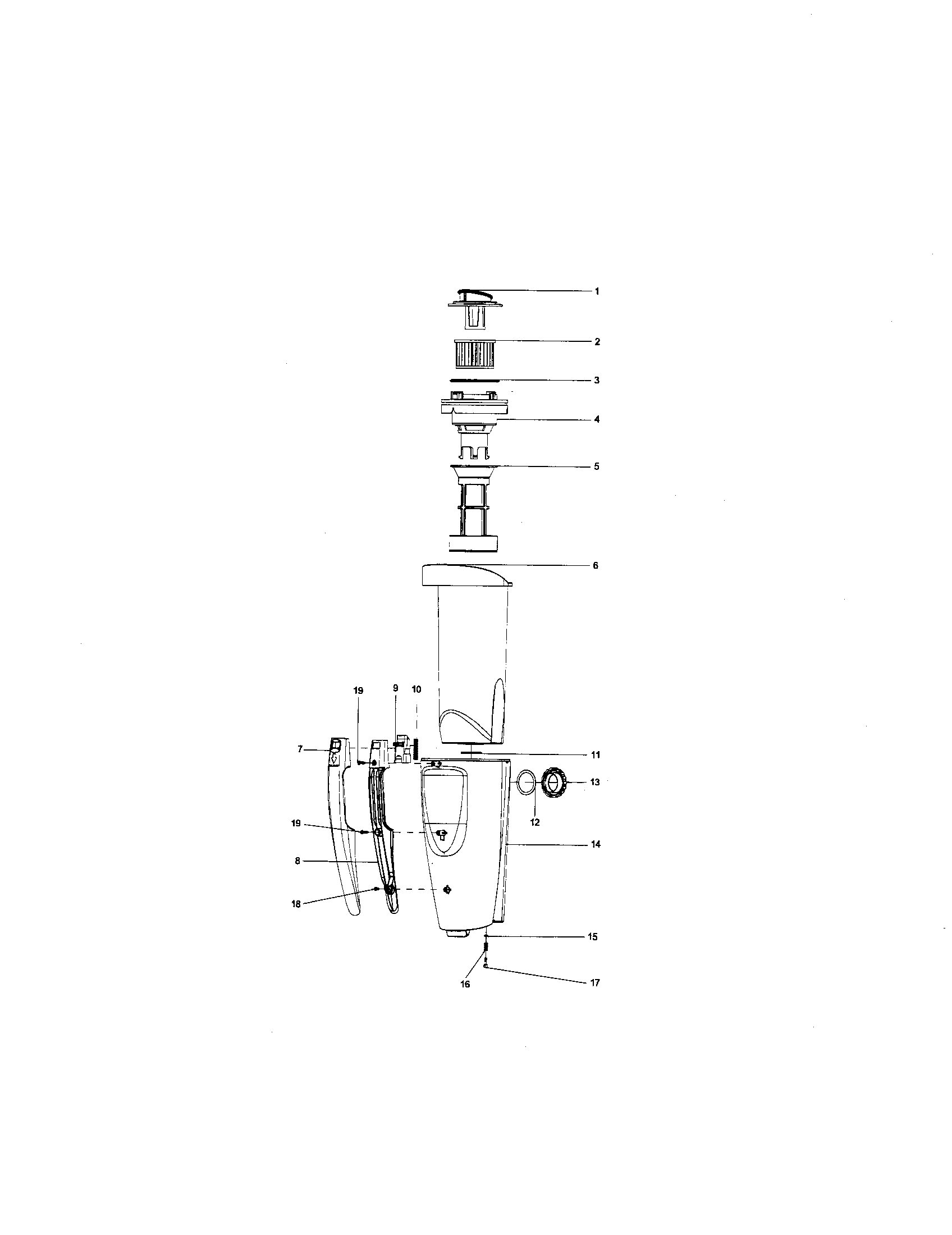 Kenmore 11485925500 tank and filter diagram