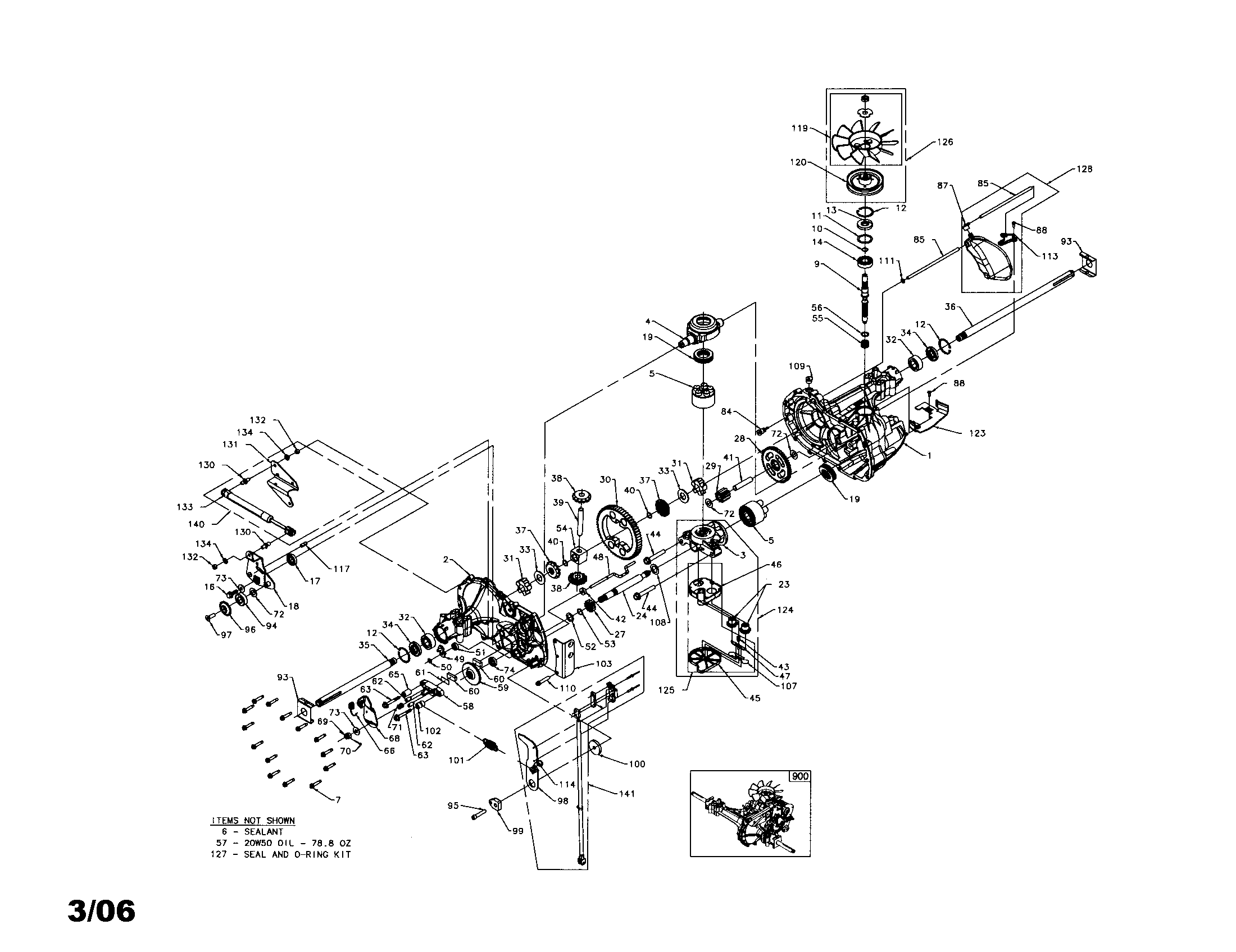 Hydro-Gear 356-0510 transaxle diagram